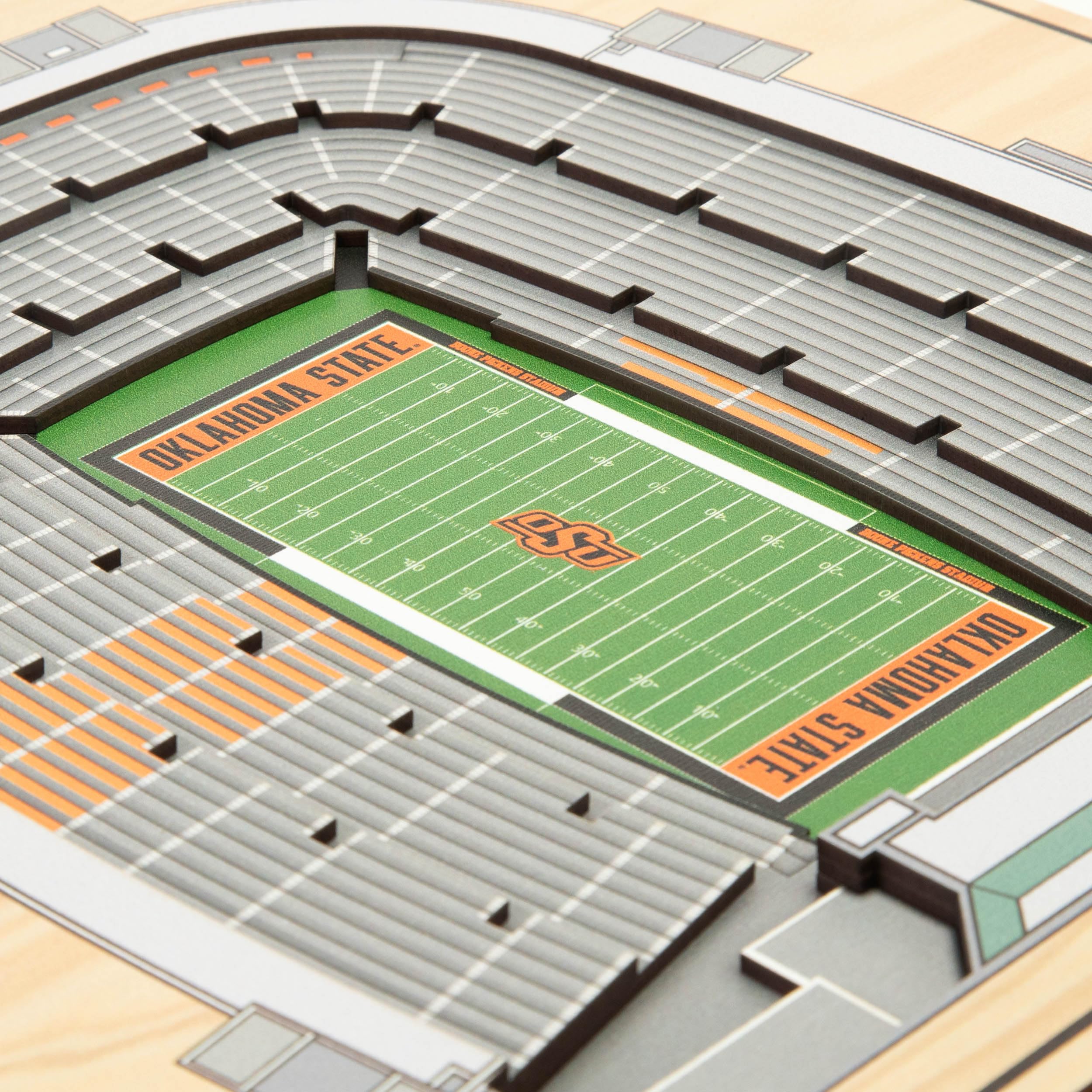 YouTheFan NCAA Oklahoma State Cowboys 5-Layer StadiumView 3D Wall Art - Boone Pickens Stadium - Sports Collectibles, Sports Memorabilia, Sports Fan Shop, Sports Gifts