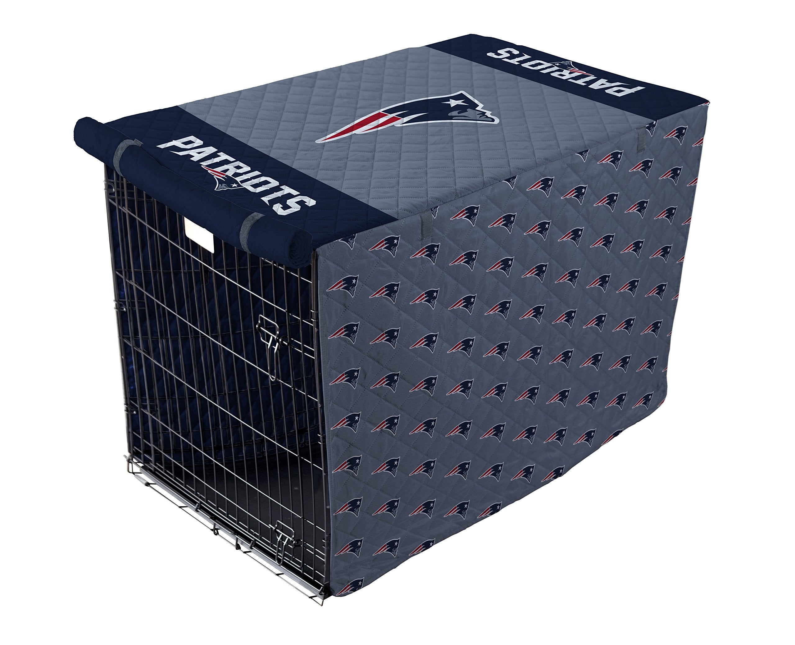 Pegasus Sports NFL New England Patriots New England Patriots Pet Crate Cover, Navy Blue, 42-Inch - Sports Gifts, Sports Memorabilia, Sports Collectibles, Fan Shop