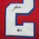 Framed Autographed/Signed Jaylinn Hawkins 35x39 New England Red Football Jersey Beckett BAS COA