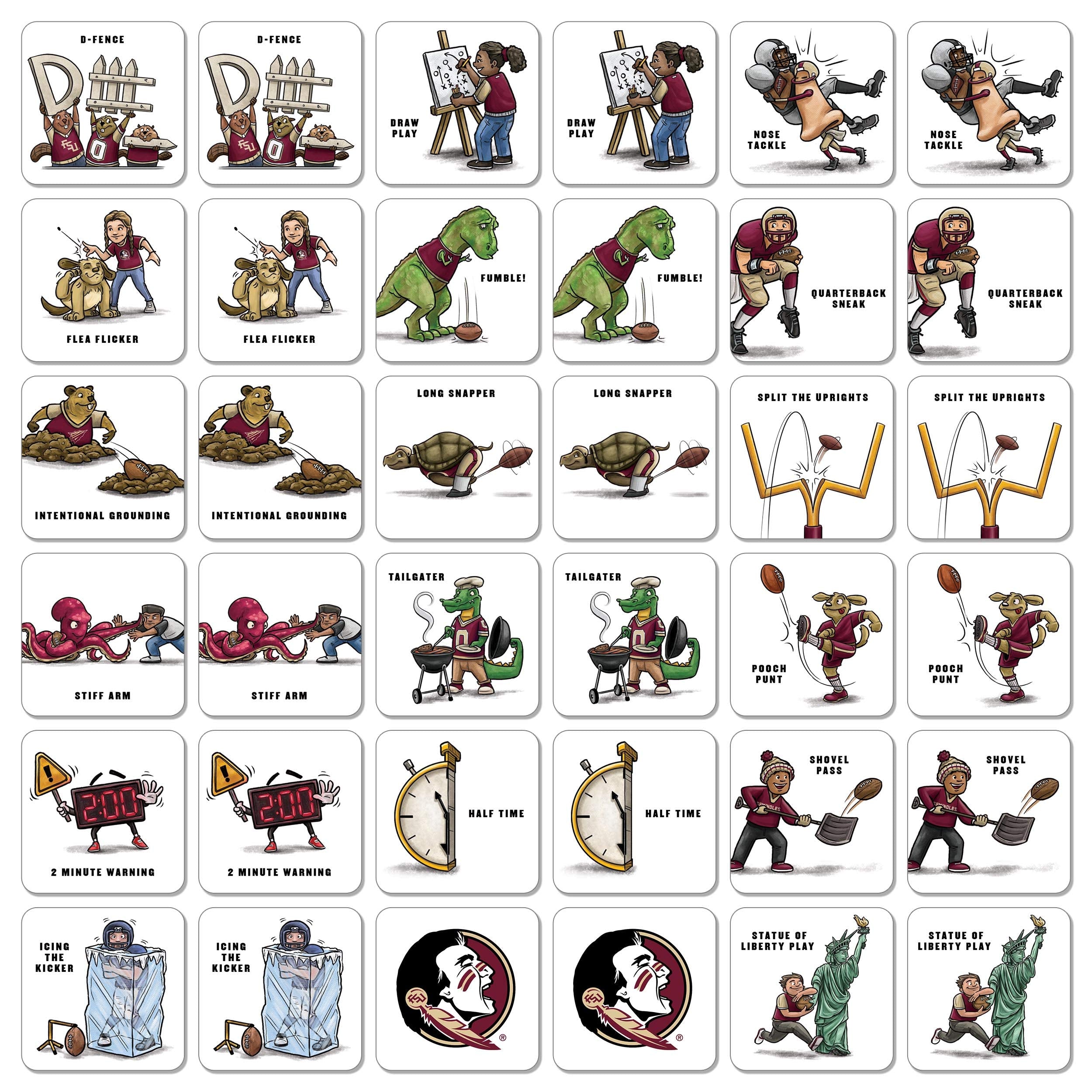 YouTheFan NCAA Florida State Licensed Memory Match Game - Sports Collectibles, Sports Memorabilia, Sports Fan Shop, Sports Gifts