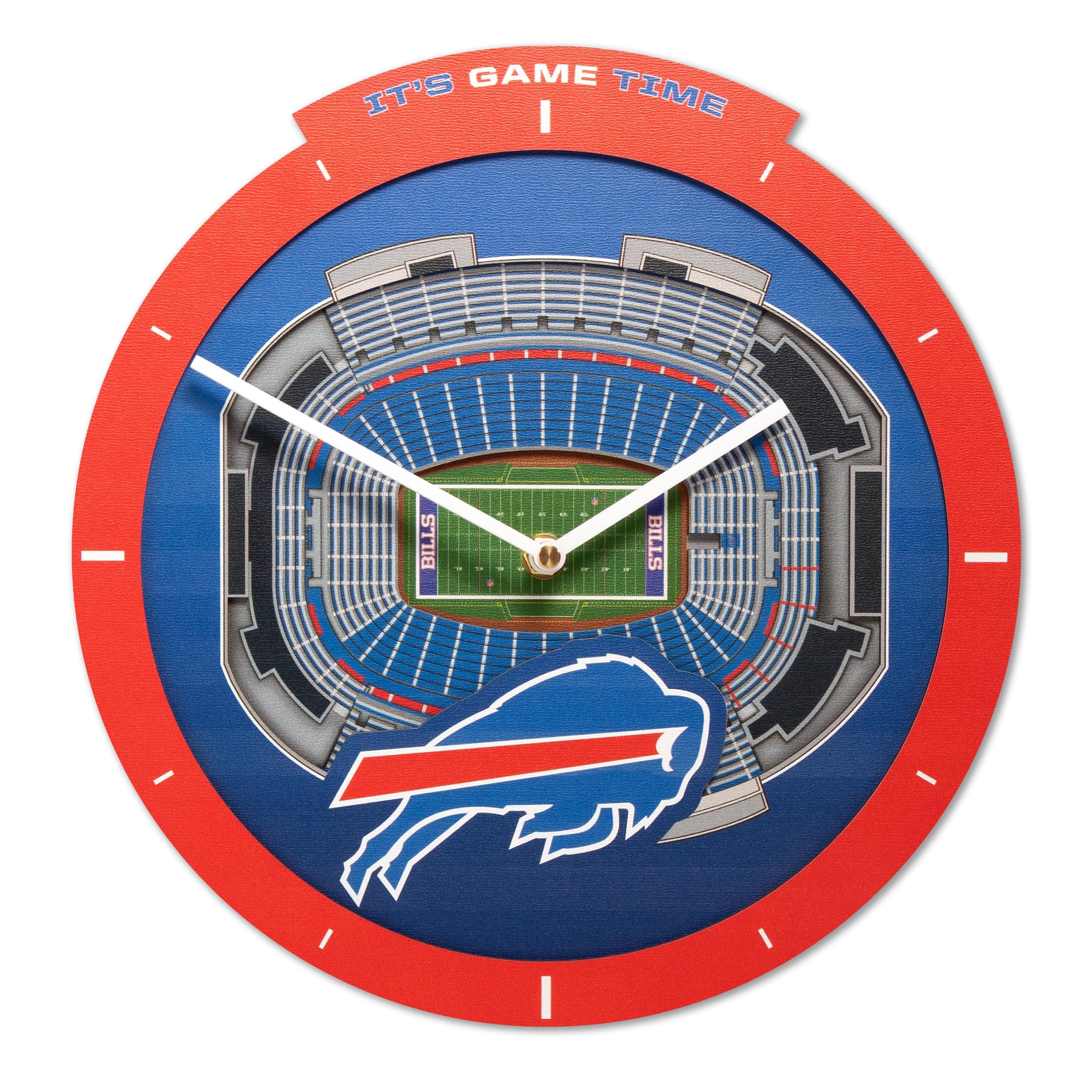 YouTheFan NFL Buffalo Bills 3D StadiumView Clock - Sports Collectibles, Sports Memorabilia, Sports Fan Shop, Sports Gifts