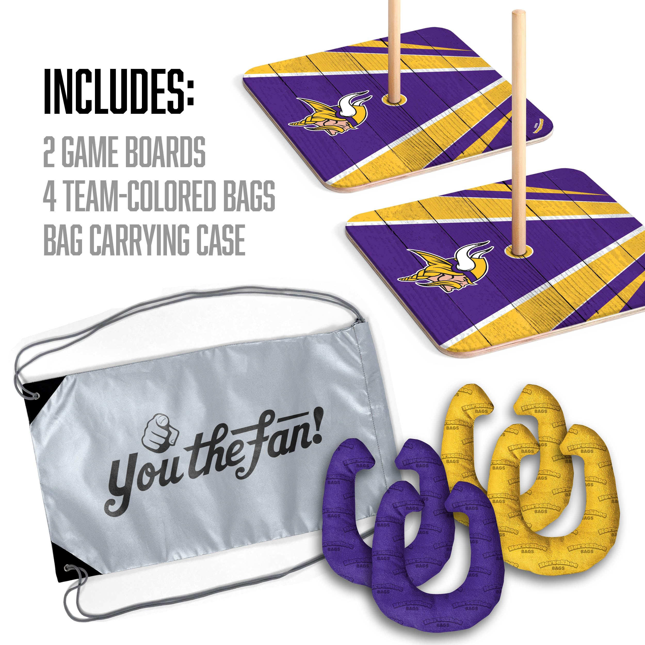 YouTheFan NFL Minnesota Vikings Horseshoe Bags Game - Sports Collectibles, Sports Memorabilia, Sports Fan Shop, Sports Gifts