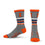 For Bare Feet Mens NCAA Illinois Fighting Illini 5 Star Crew Sock Marble Grey Large - Sports Gifts, Sports Memorabilia, Sports Collectibles, Fan Shop