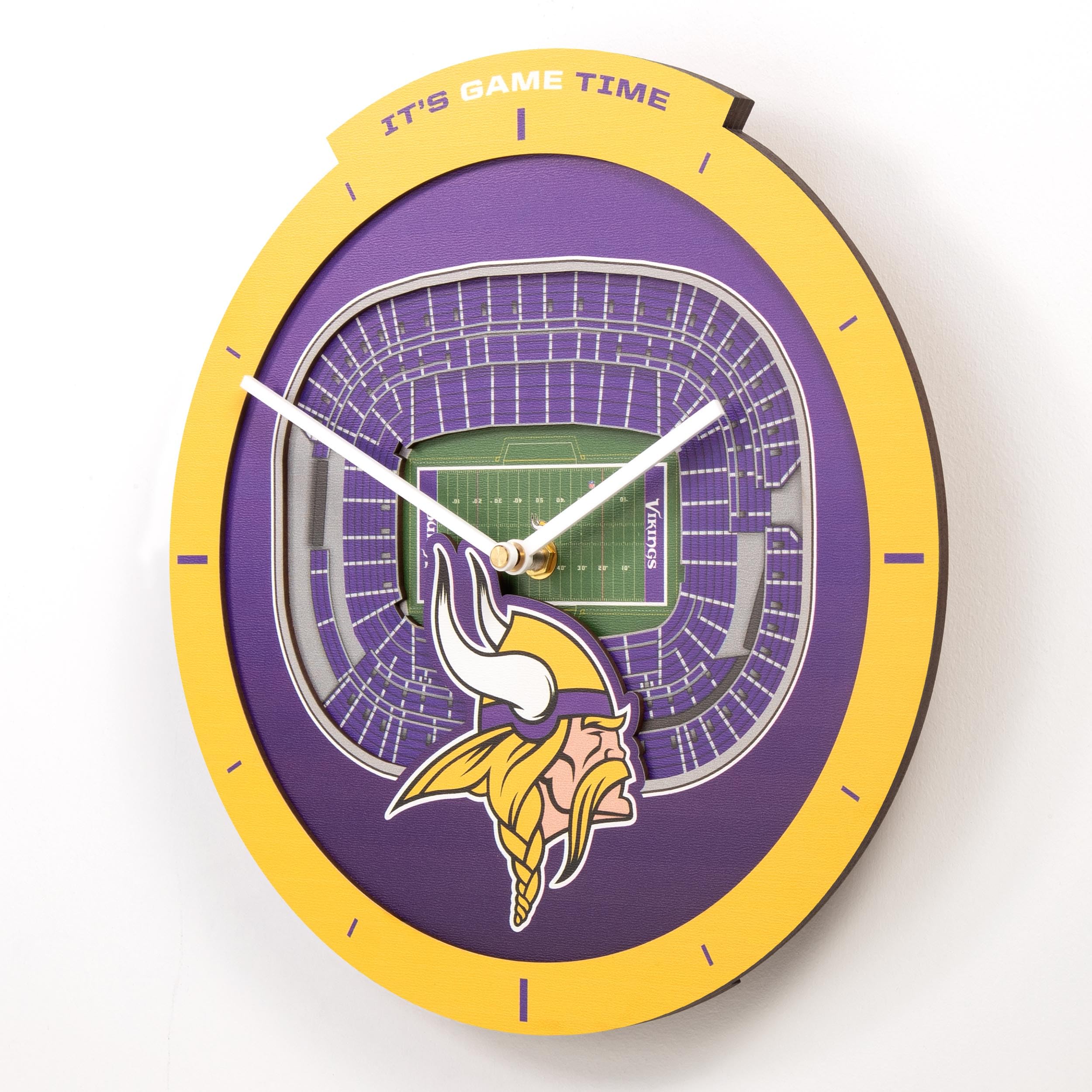 YouTheFan NFL Minnesota Vikings 3D StadiumView Clock - Sports Collectibles, Sports Memorabilia, Sports Fan Shop, Sports Gifts