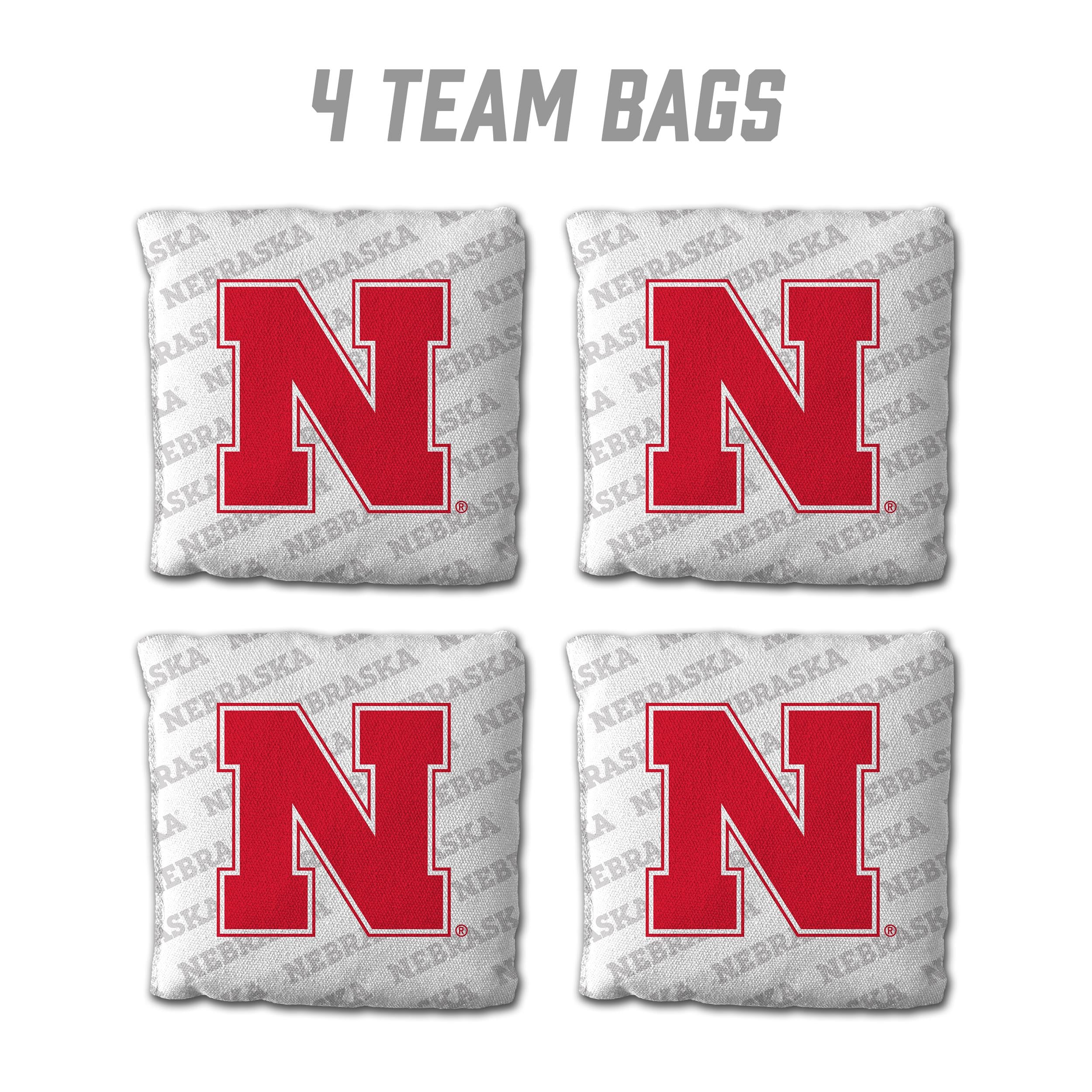 YouTheFan NCAA Nebraska Cornhuskers Cornhole Bags - 4PK - White - Sports Collectibles, Sports Memorabilia, Sports Fan Shop, Sports Gifts