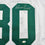 Framed Autographed/Signed Ahman Green 35x39 Green Bay White Football Jersey JSA COA