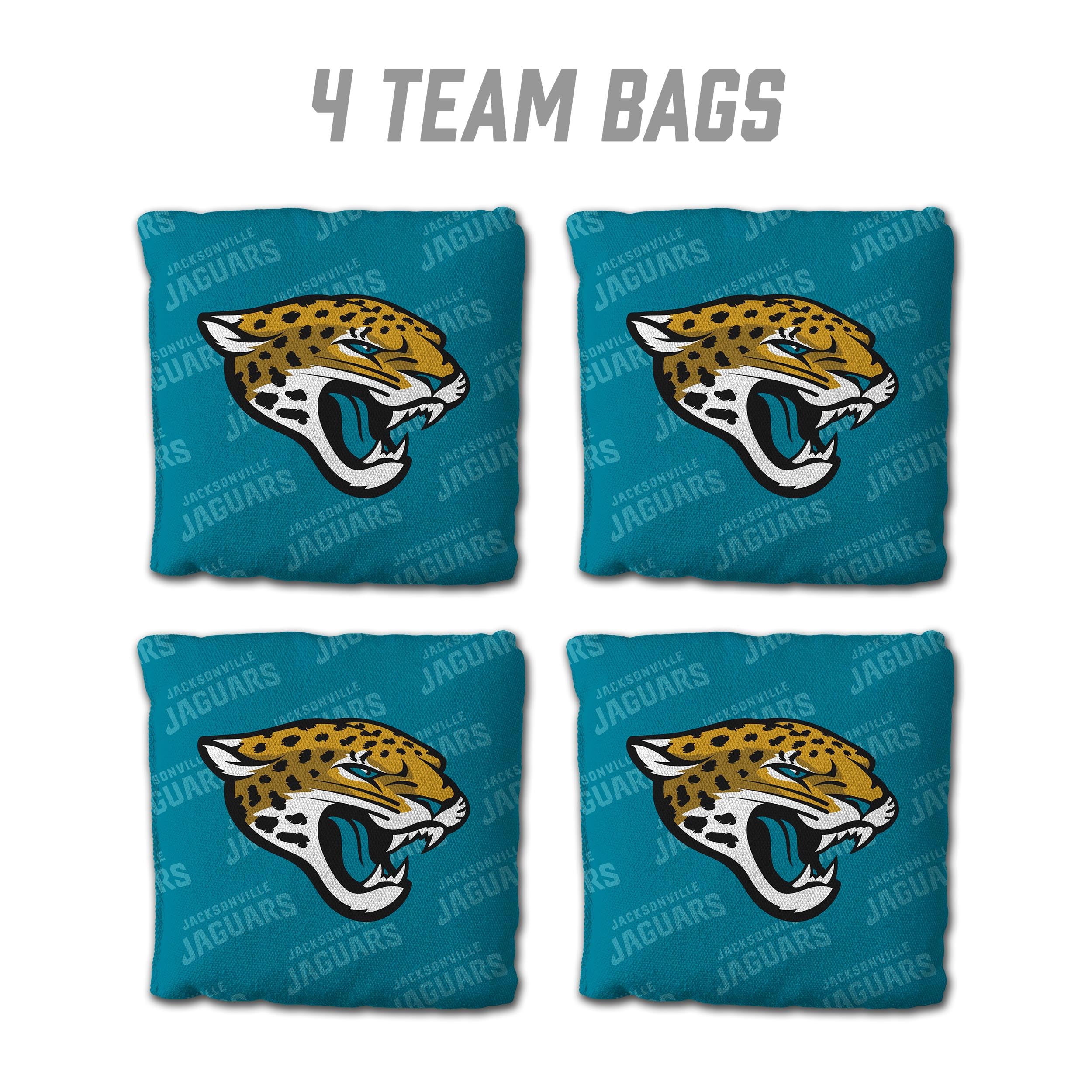 YouTheFan NFL Jacksonville Jaguars Cornhole Bags - 4PK - Teal - Sports Collectibles, Sports Memorabilia, Sports Fan Shop, Sports Gifts