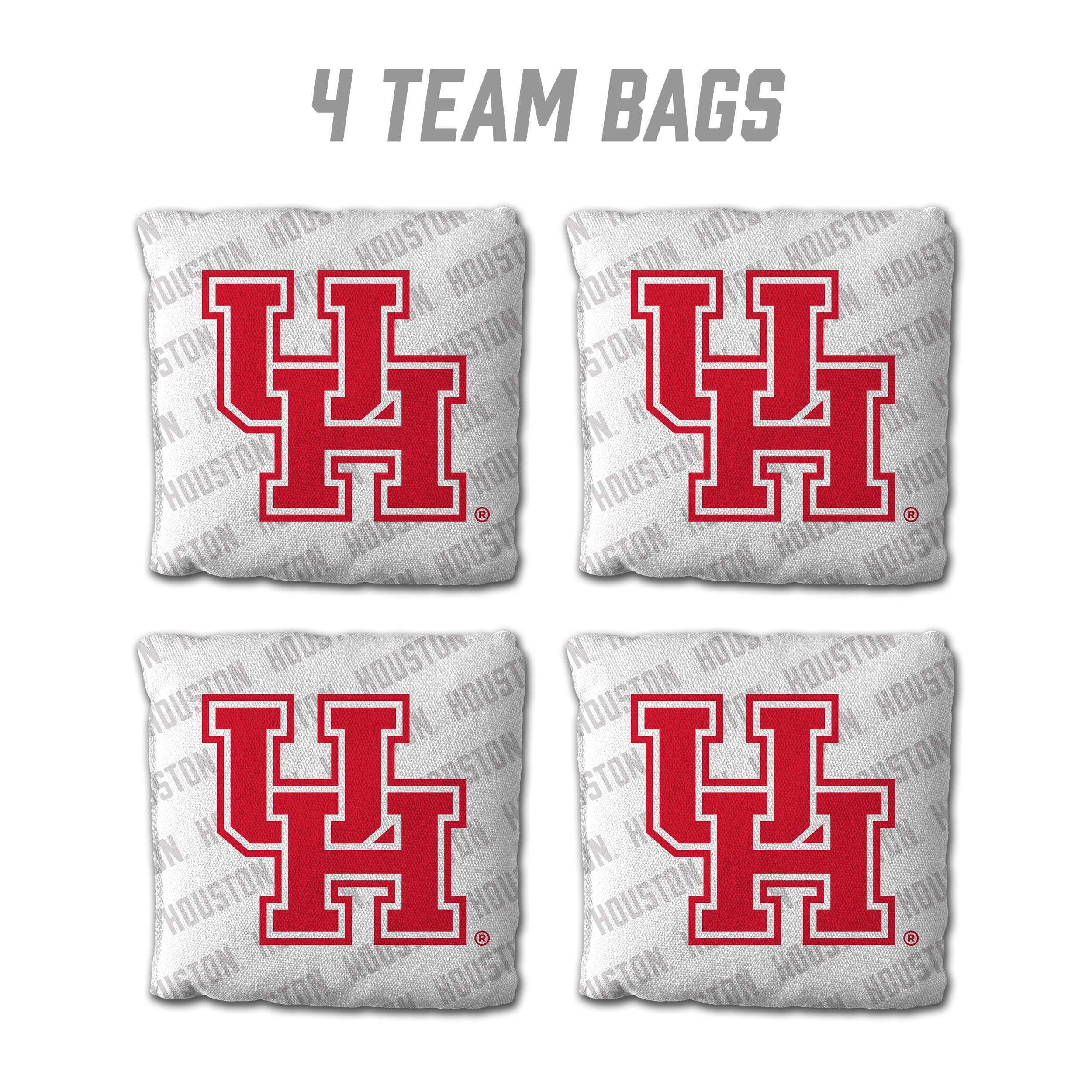 YouTheFan NCAA Houston Cougars Cornhole Bags - 4PK - White - Sports Collectibles, Sports Memorabilia, Sports Fan Shop, Sports Gifts
