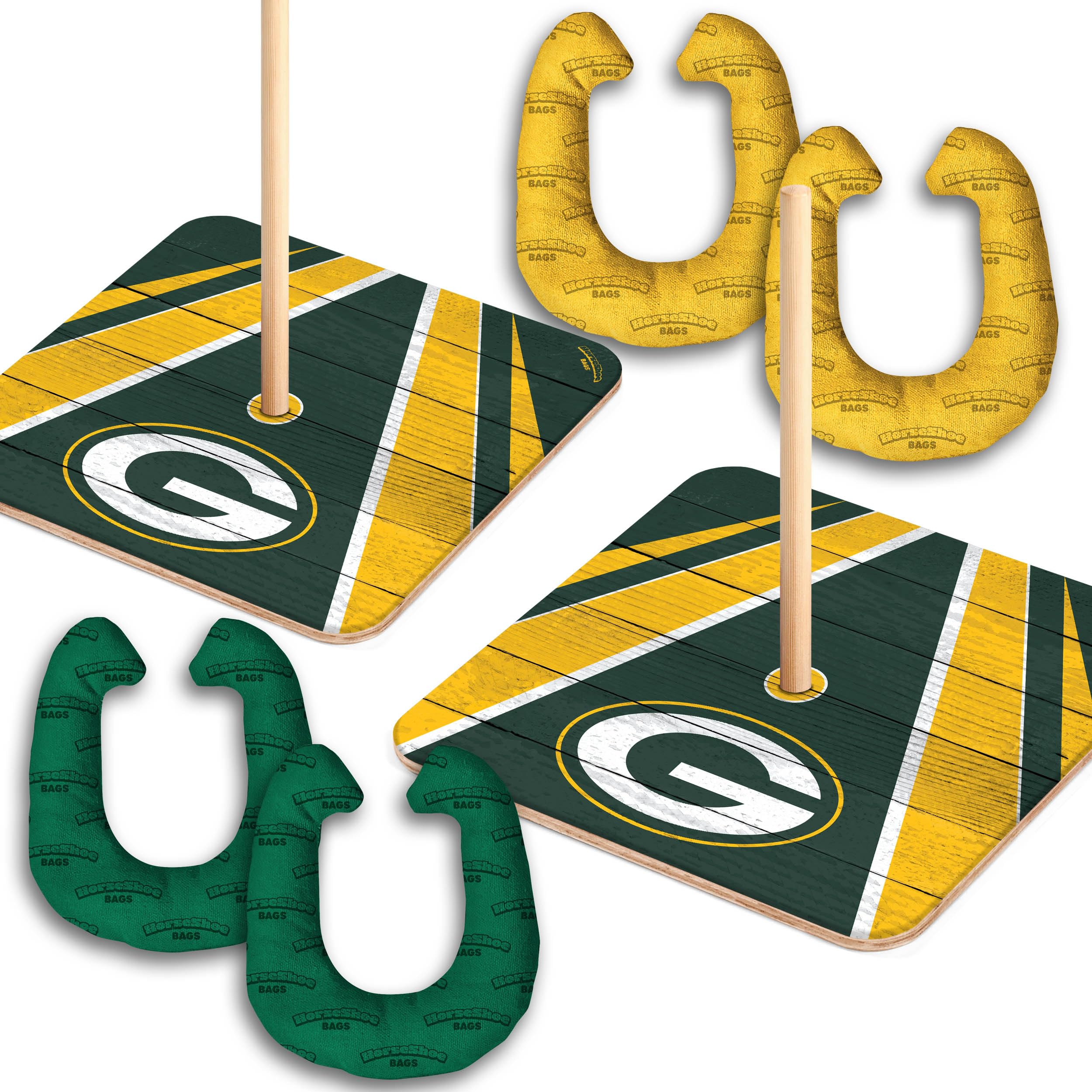 YouTheFan NFL Green Bay Packers Horseshoe Bags Game - Sports Collectibles, Sports Memorabilia, Sports Fan Shop, Sports Gifts