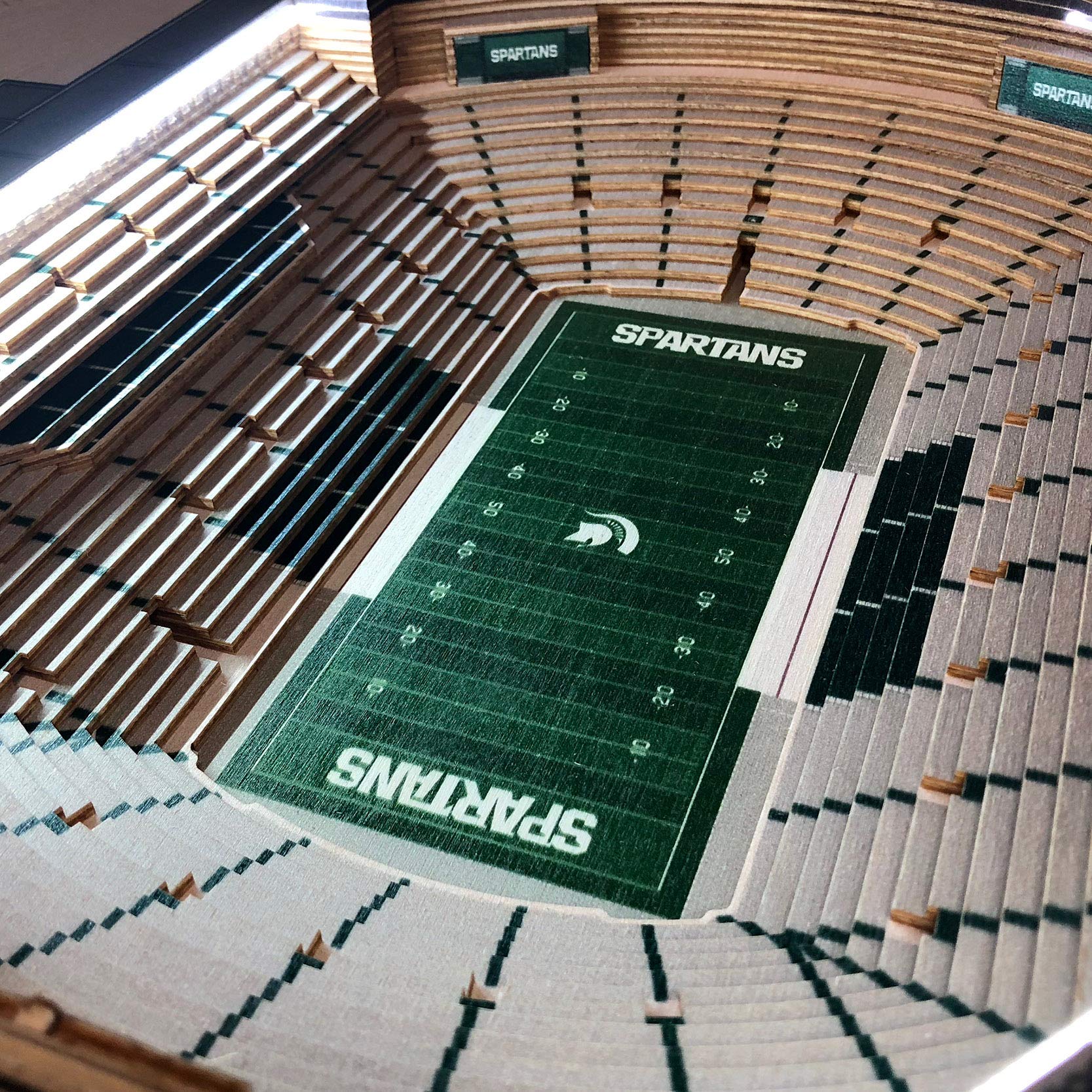 YouTheFan NCAA Michigan State Spartans 25-Layer StadiumViews End Table - Spartan Stadium - Sports Collectibles, Sports Memorabilia, Sports Fan Shop, Sports Gifts