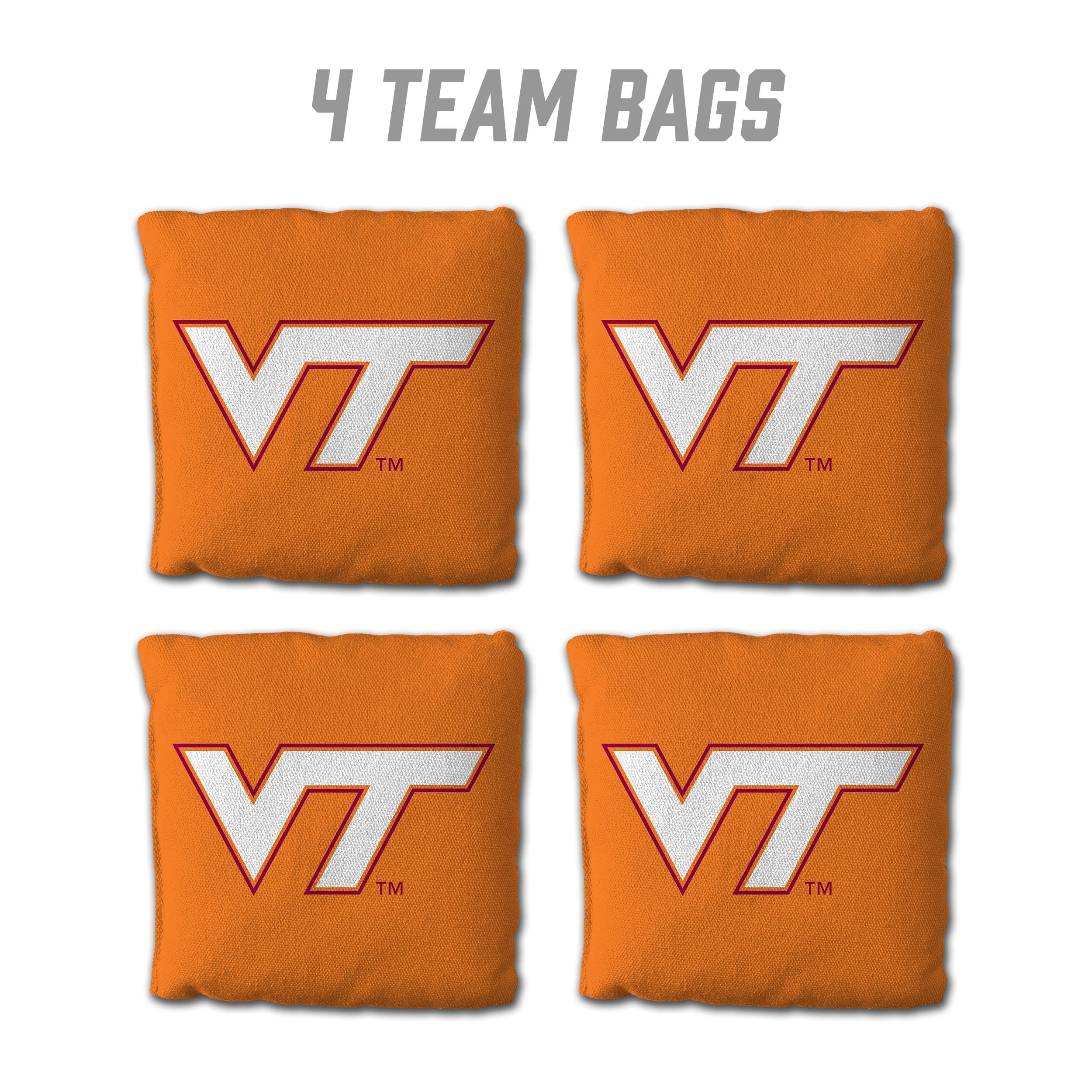 YouTheFan NCAA Virginia Tech Hokies Cornhole Bags - 4PK - Orange - Sports Collectibles, Sports Memorabilia, Sports Fan Shop, Sports Gifts