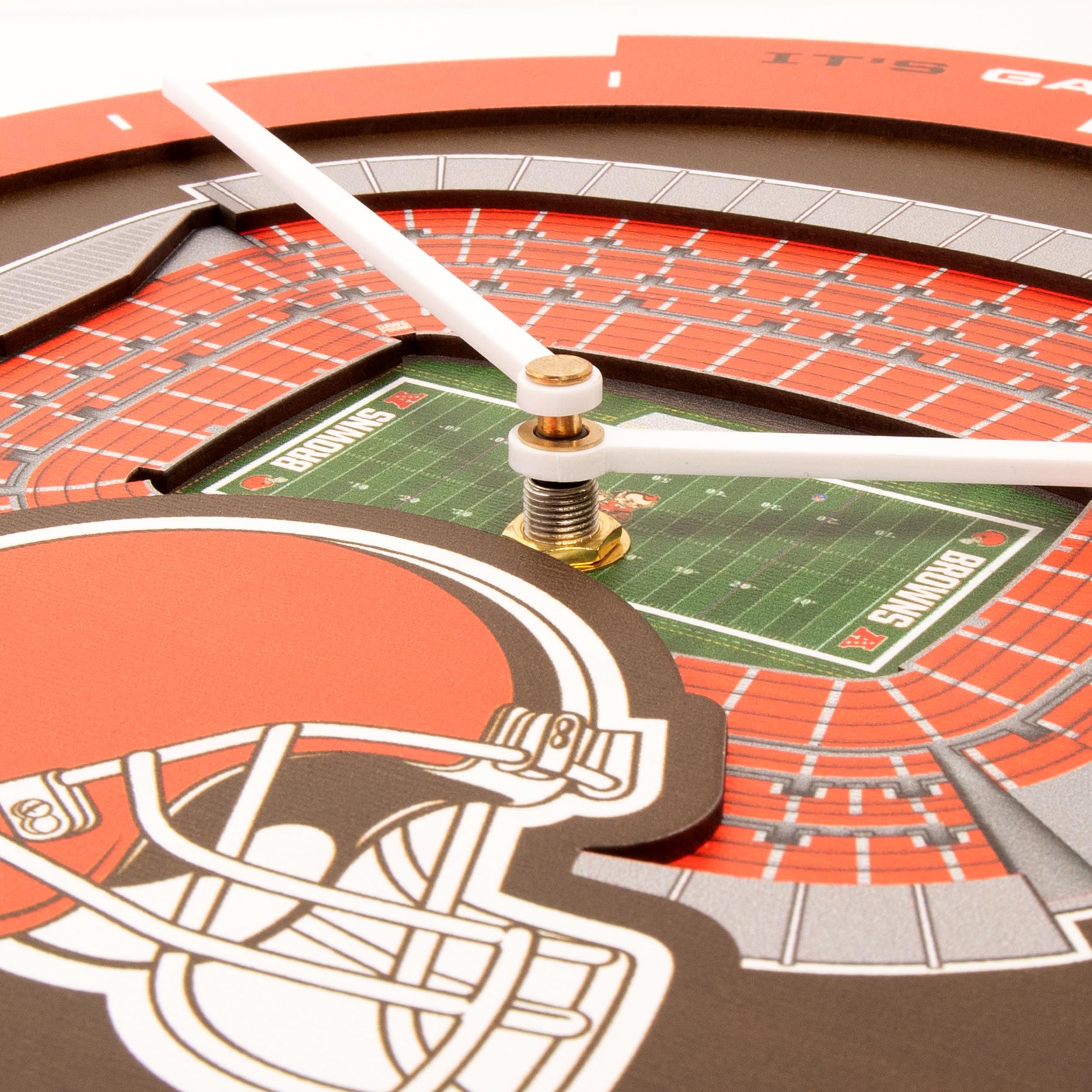 YouTheFan NFL Cleveland Browns 3D StadiumView Clock - Sports Gifts, Sports Memorabilia, Sports Collectibles, Fan Shop