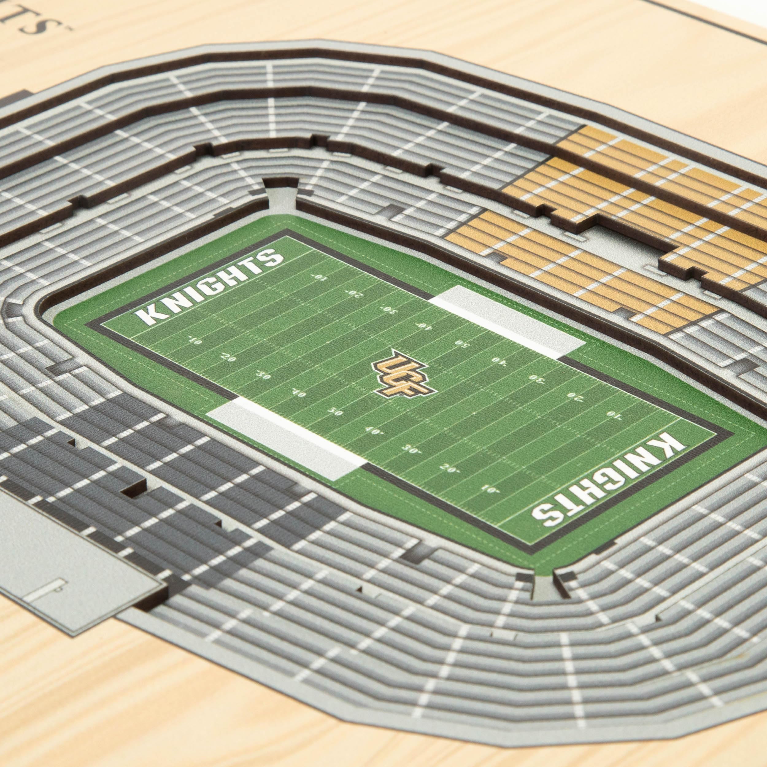 YouTheFan NCAA Central Florida Knights 5-Layer StadiumView 3D Wall Art - Sports Collectibles, Sports Memorabilia, Sports Fan Shop, Sports Gifts