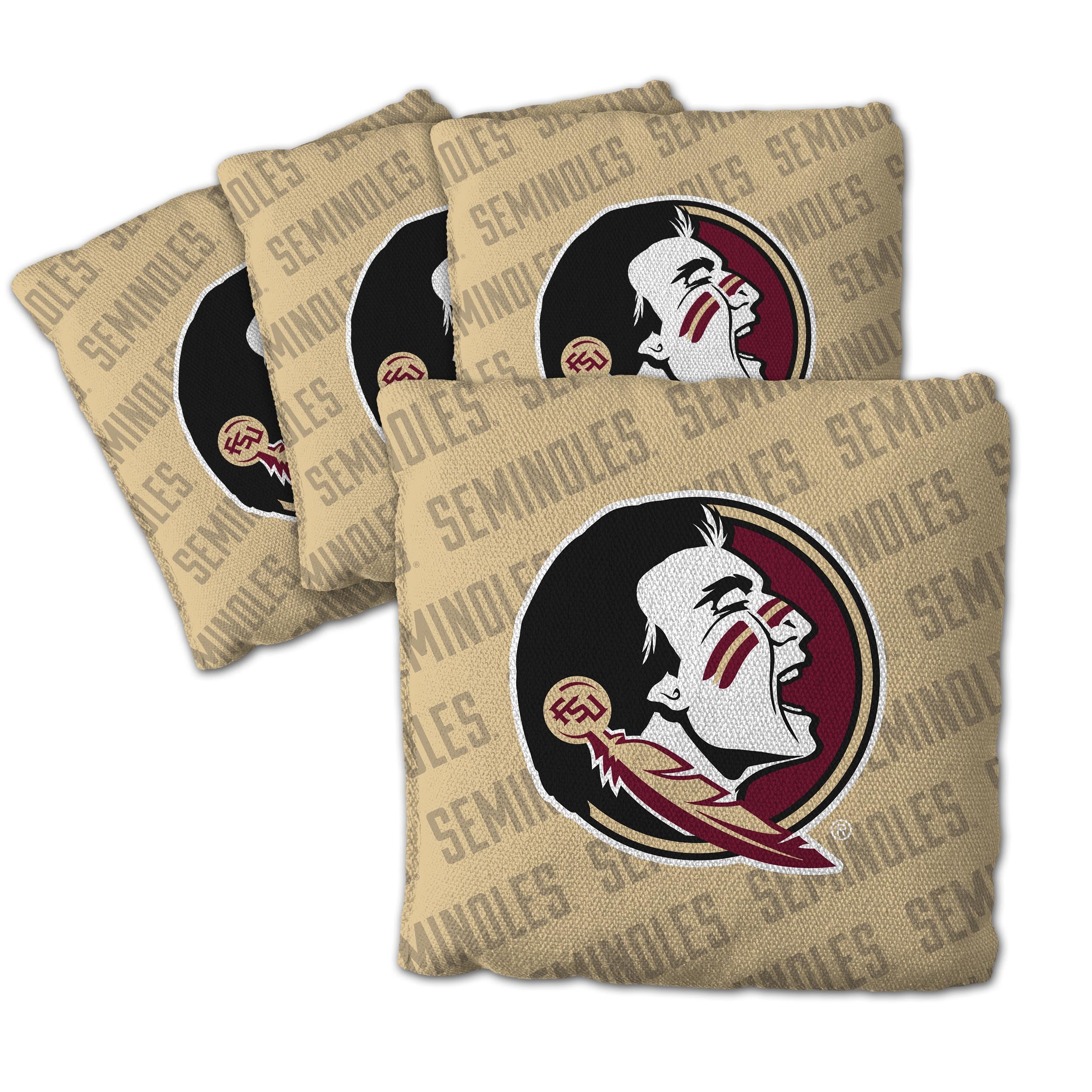 YouTheFan NCAA Florida State Seminoles Cornhole Bags - 4PK - Gold - Sports Collectibles, Sports Memorabilia, Sports Fan Shop, Sports Gifts
