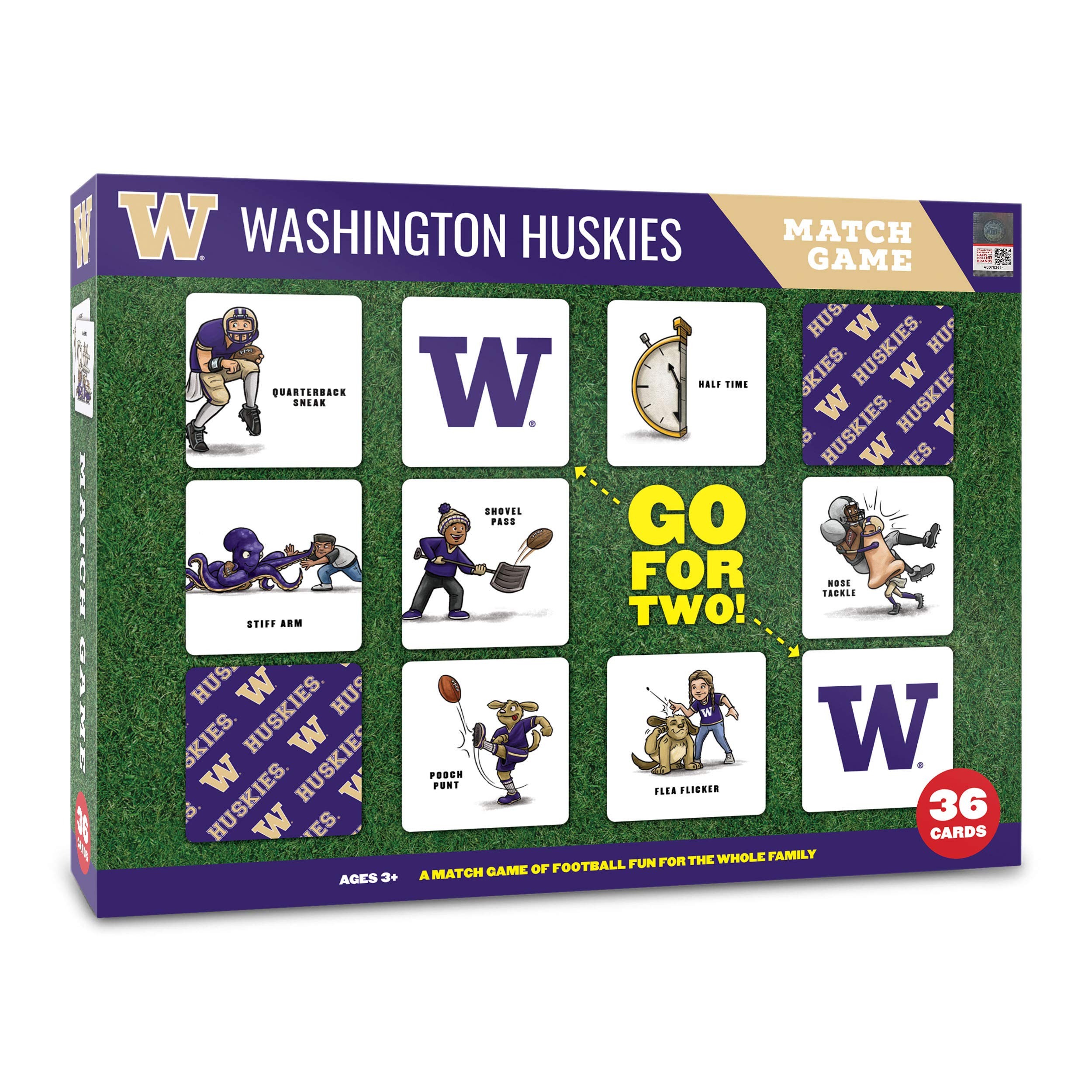 YouTheFan NCAA Washington Huskies Licensed Memory Match Game - Sports Collectibles, Sports Memorabilia, Sports Fan Shop, Sports Gifts