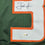 Framed Autographed/Signed Frank Gore 35x39 Miami Green Football Jersey JSA COA