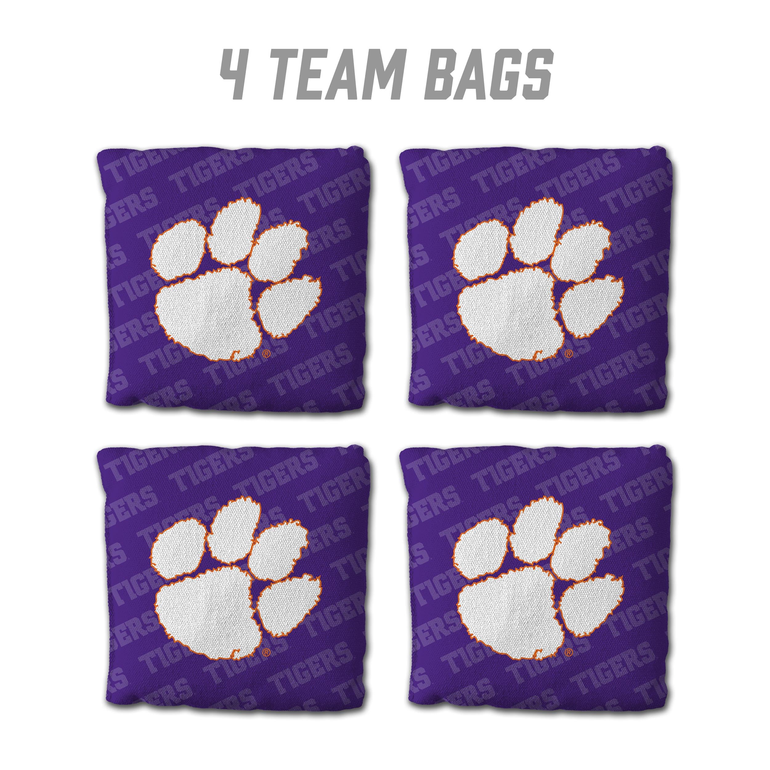 YouTheFan NCAA Clemson Tigers Cornhole Bags - 4PK - Purple - Sports Collectibles, Sports Memorabilia, Sports Fan Shop, Sports Gifts