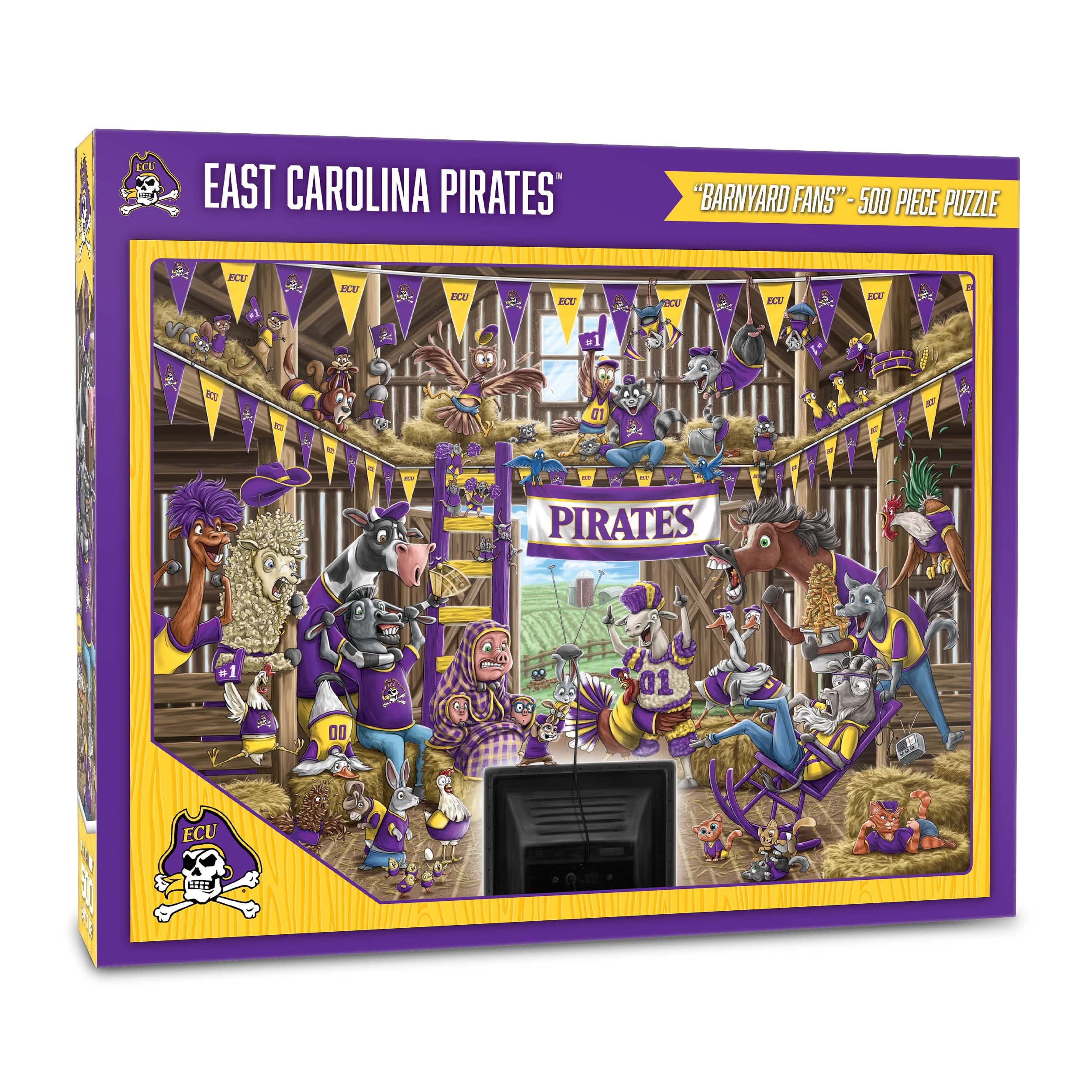 YouTheFan NCAA East Carolina Pirates Barnyard Fans 500pc Puzzle - Sports Collectibles, Sports Memorabilia, Sports Fan Shop, Sports Gifts