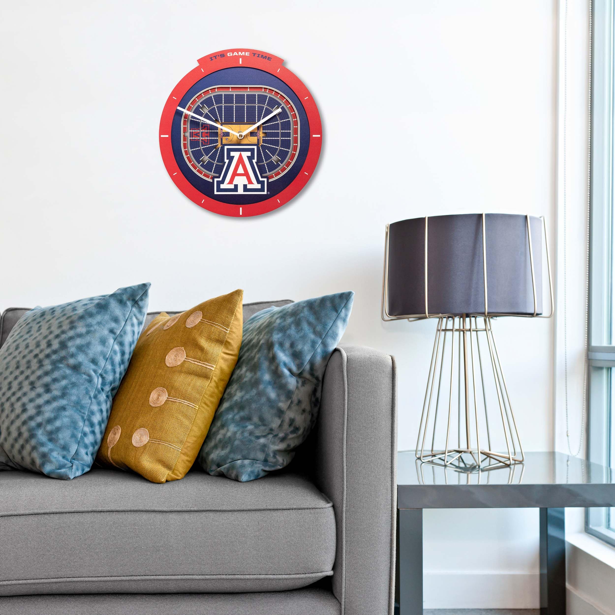YouTheFan NCAA Arizona Wildcats 3D StadiumView Clock - Sports Collectibles, Sports Memorabilia, Sports Fan Shop, Sports Gifts