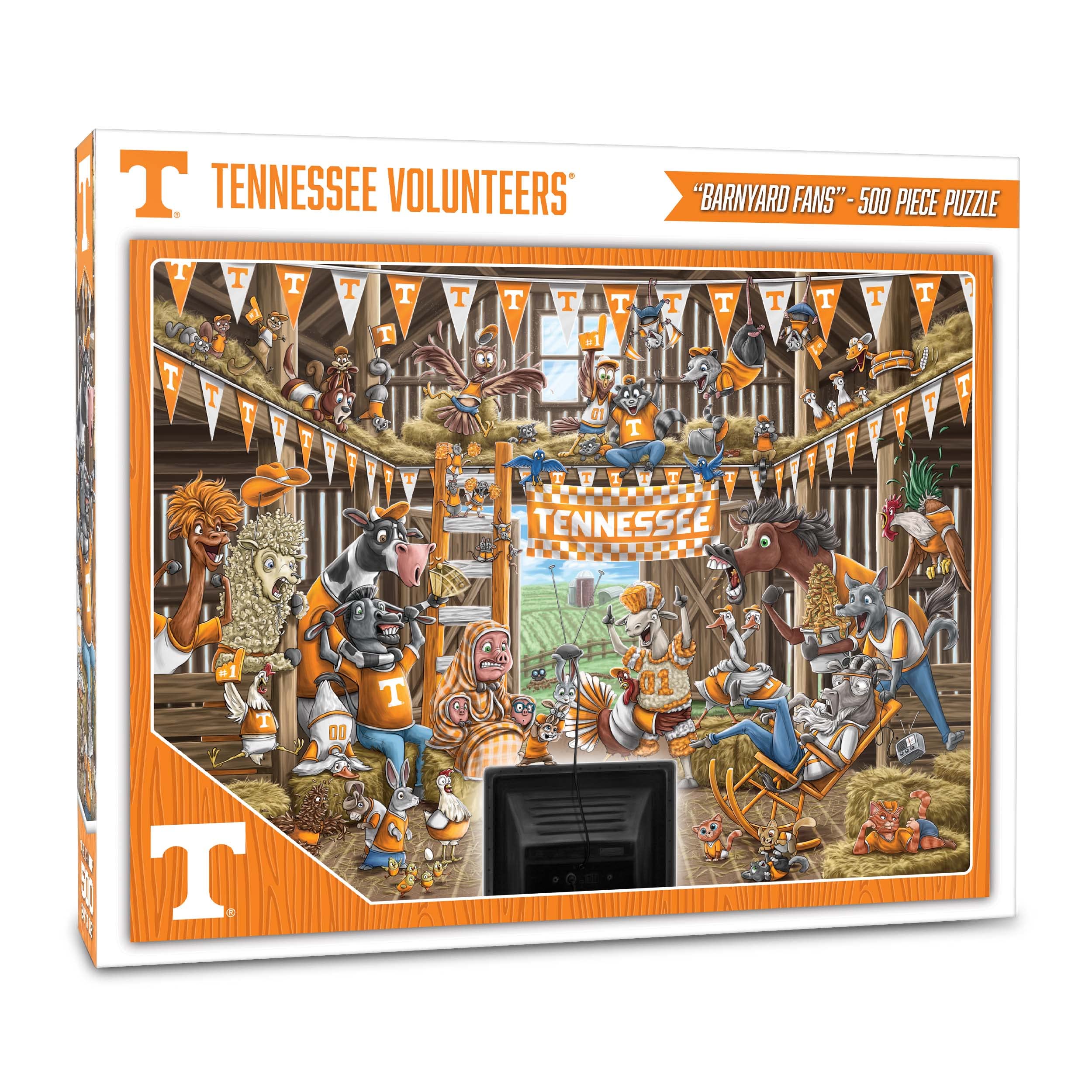 YouTheFan NCAA Tennessee Volunteers Barnyard Fans 500pc Puzzle - Sports Collectibles, Sports Memorabilia, Sports Fan Shop, Sports Gifts