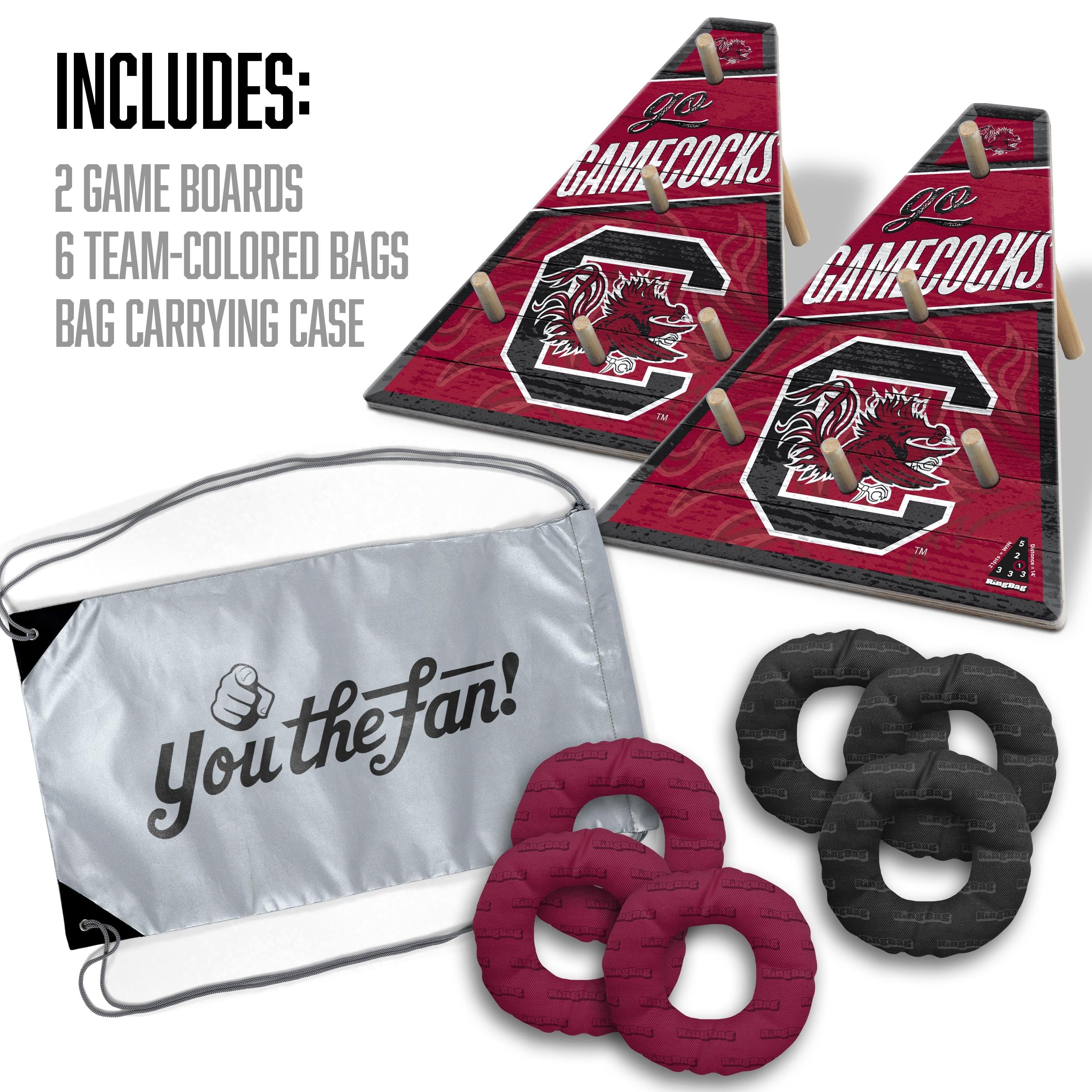 YouTheFan NCAA South Carolina Gamecocks RingBag - Sports Collectibles, Sports Memorabilia, Sports Fan Shop, Sports Gifts