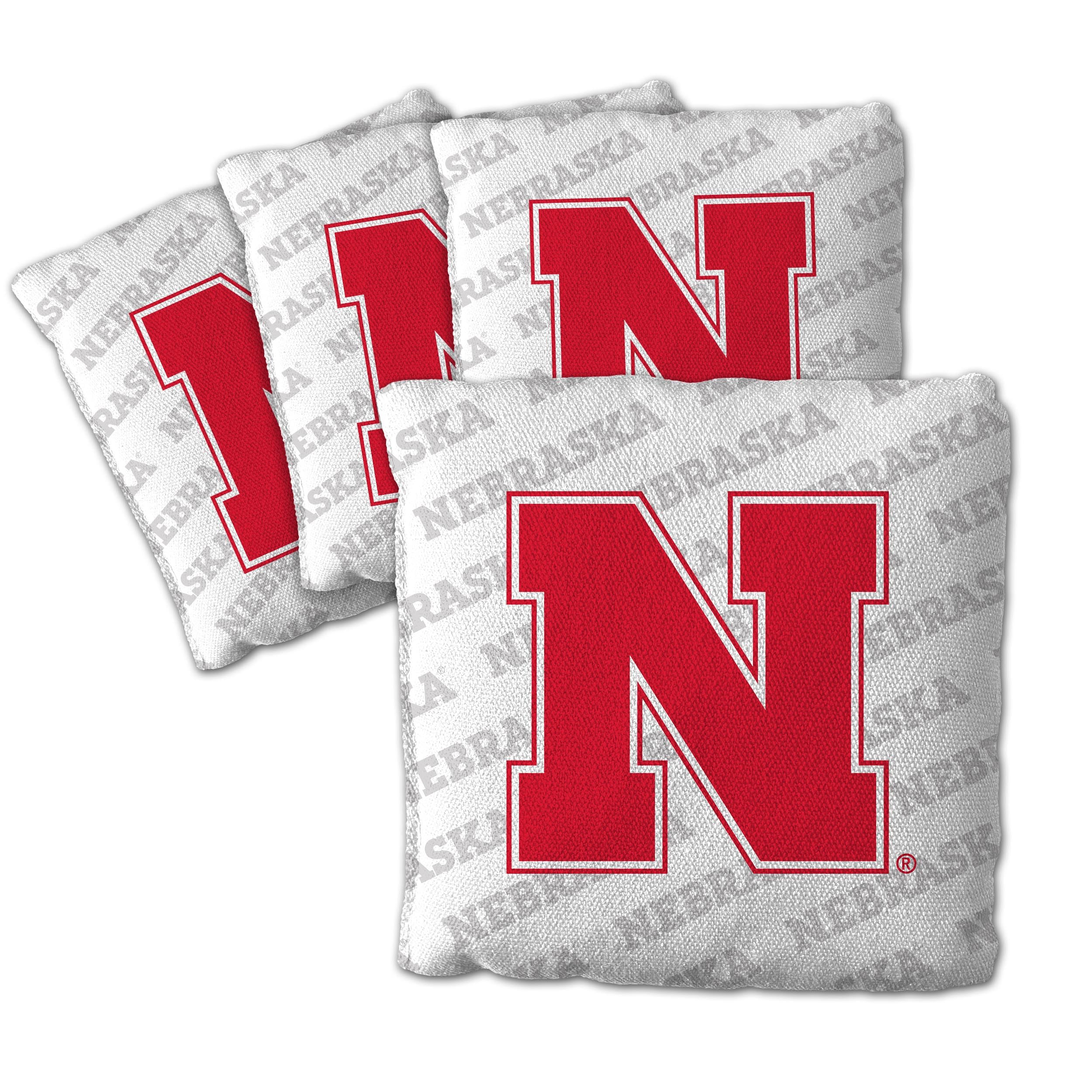 YouTheFan NCAA Nebraska Cornhuskers Cornhole Bags - 4PK - White - Sports Collectibles, Sports Memorabilia, Sports Fan Shop, Sports Gifts