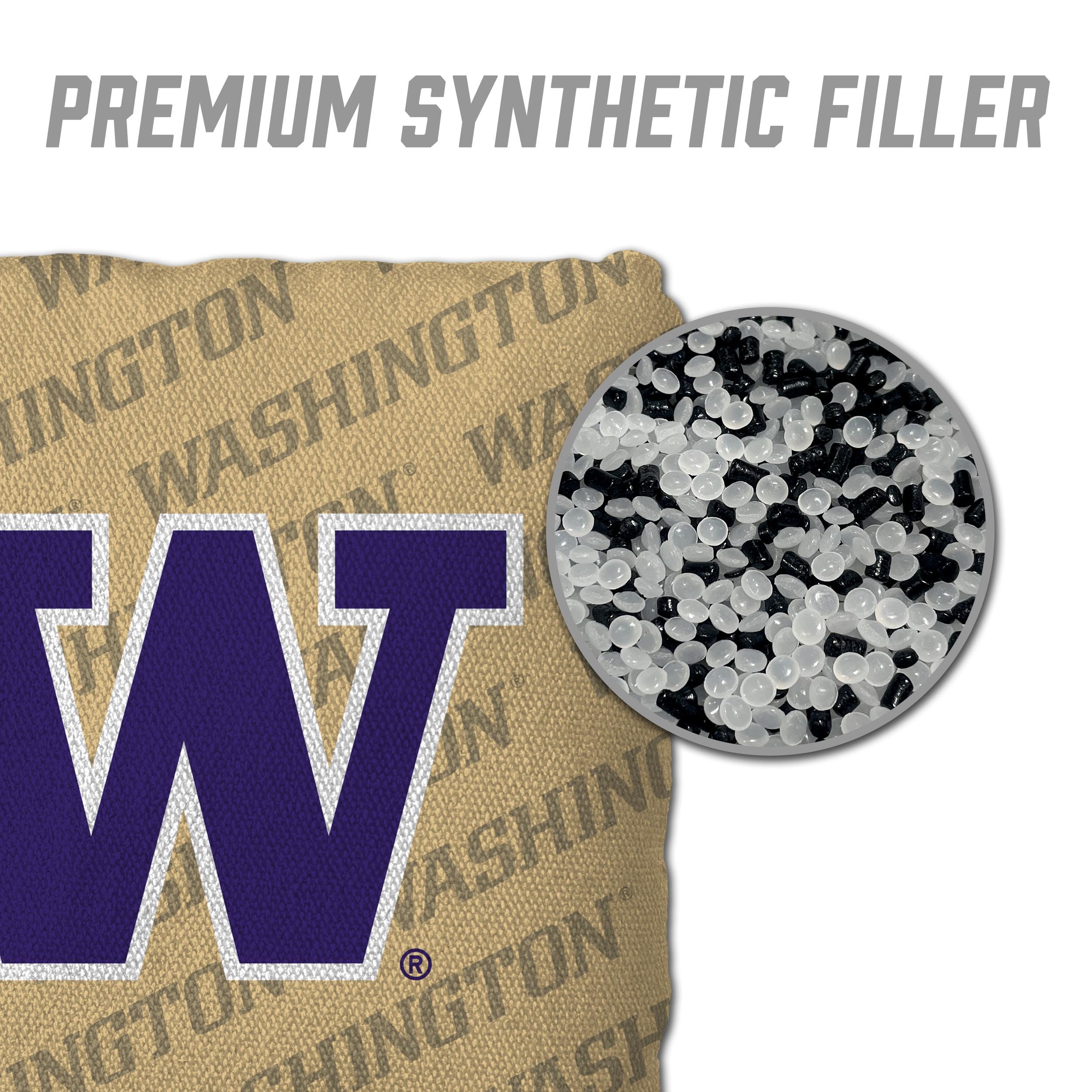 YouTheFan NCAA Washington Huskies Cornhole Bags - 4PK - Gold - Sports Collectibles, Sports Memorabilia, Sports Fan Shop, Sports Gifts