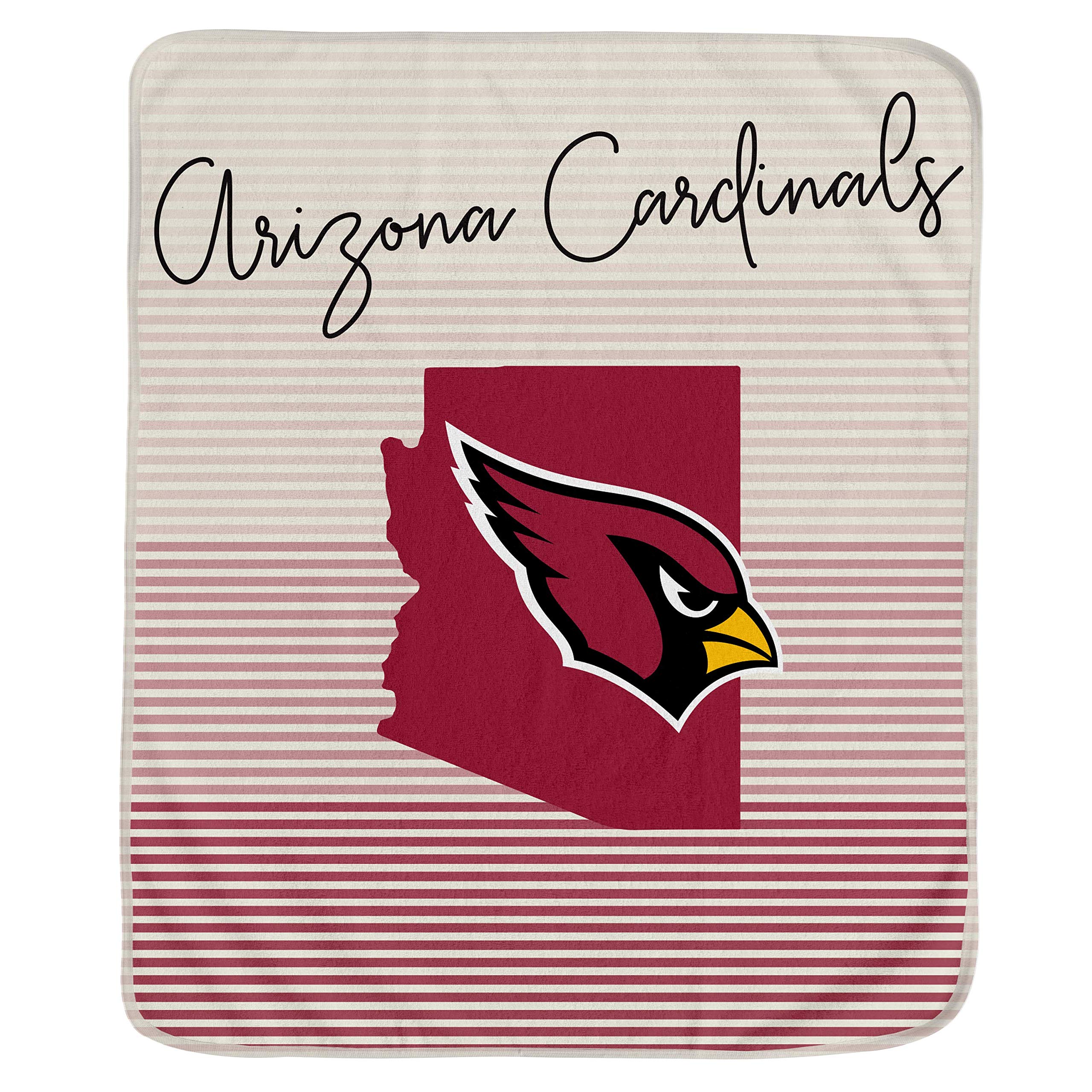 Pegasus Sports NFL Ultra Fleece State Stripe Blanket- Arizona Cardinals, Team Color, 60x70 - Sports Gifts, Sports Memorabilia, Sports Collectibles, Fan Shop