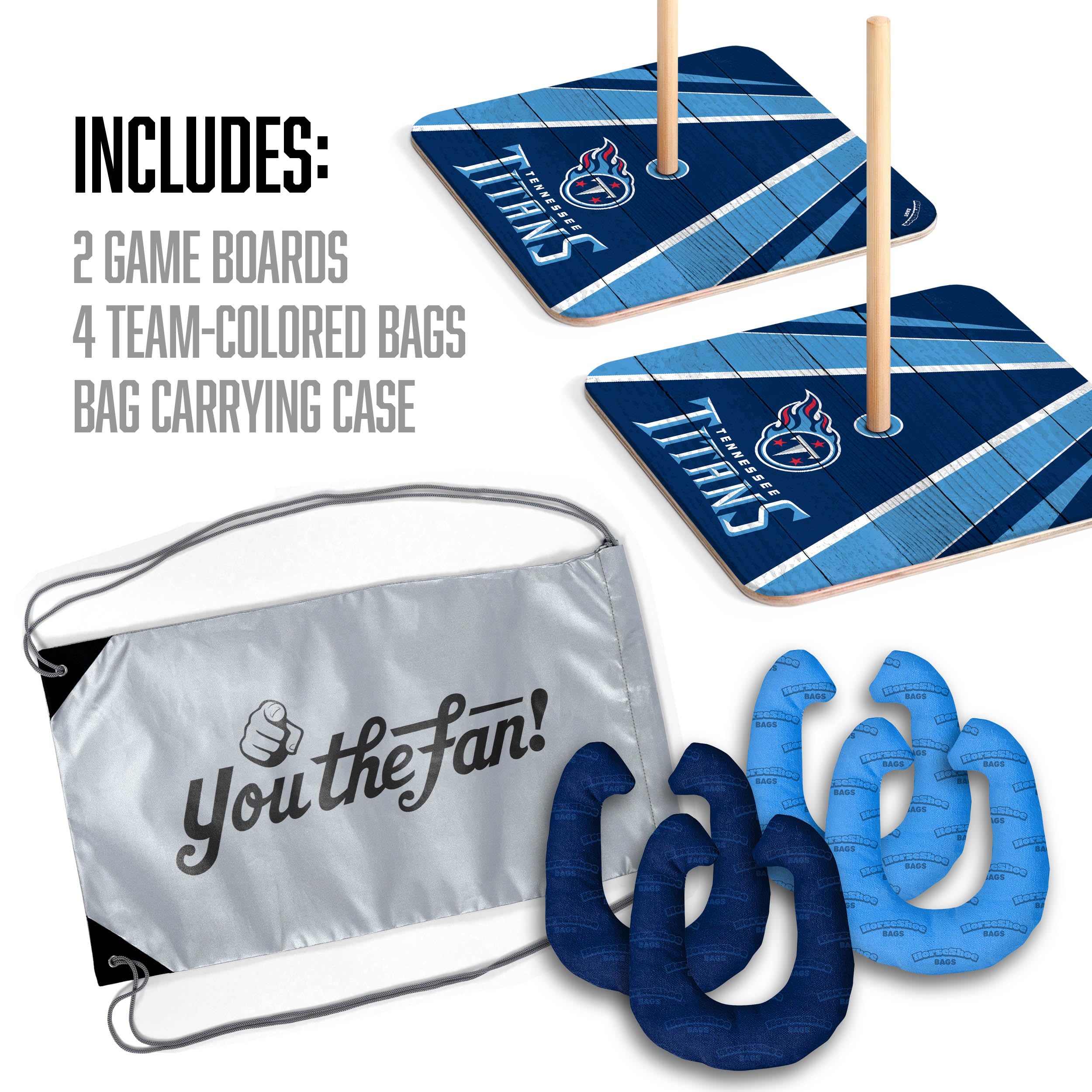 YouTheFan NFL Tennessee Titans Horseshoe Bags Game - Sports Collectibles, Sports Memorabilia, Sports Fan Shop, Sports Gifts