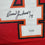 Framed Autographed/Signed Brad Johnson 35x39 Tampa Bay Red Football Jersey Beckett BAS COA