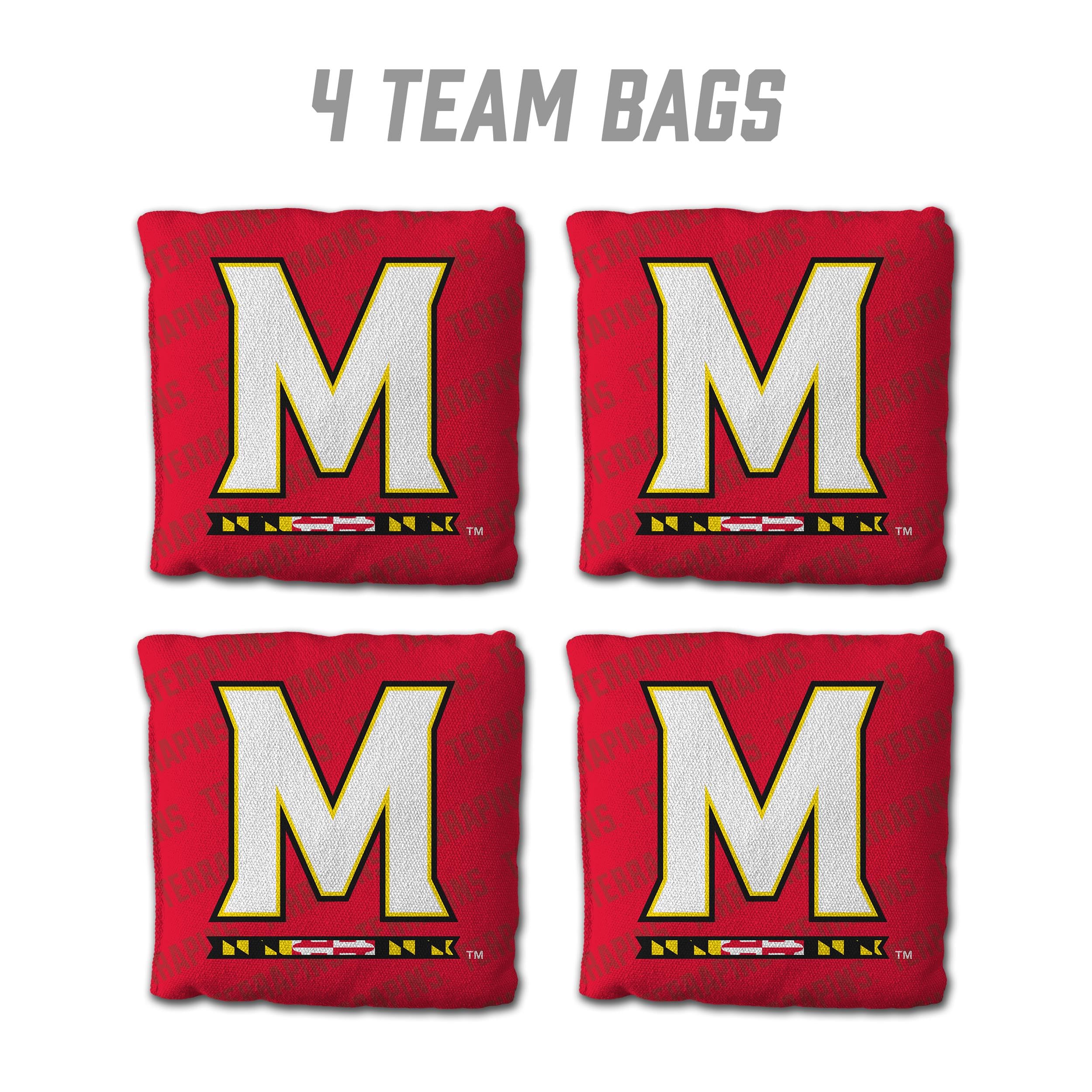YouTheFan NCAA Maryland Terrapins Cornhole Bags - 4PK - Red - Sports Collectibles, Sports Memorabilia, Sports Fan Shop, Sports Gifts