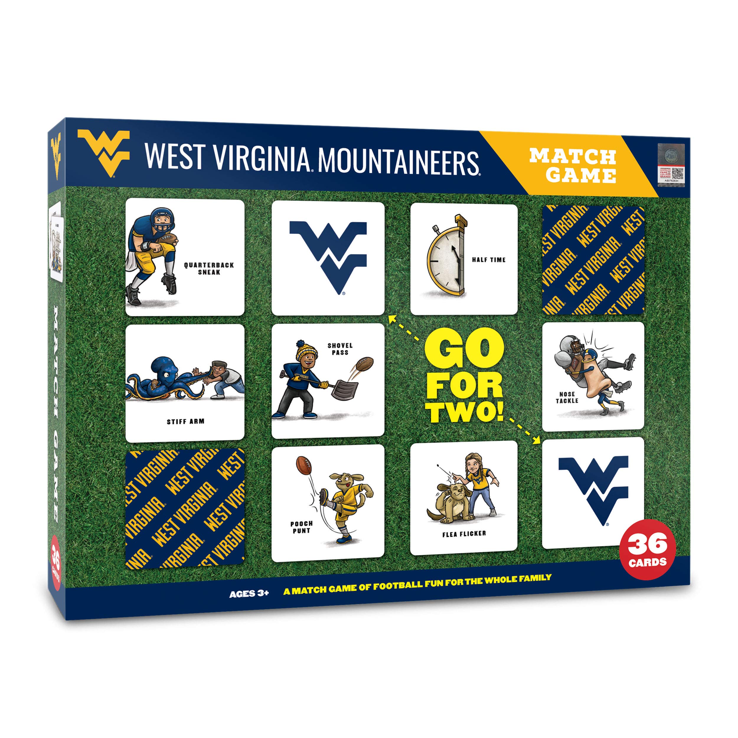 YouTheFan NCAA West Virginia Mountaineers Licensed Memory Match Game - Sports Collectibles, Sports Memorabilia, Sports Fan Shop, Sports Gifts