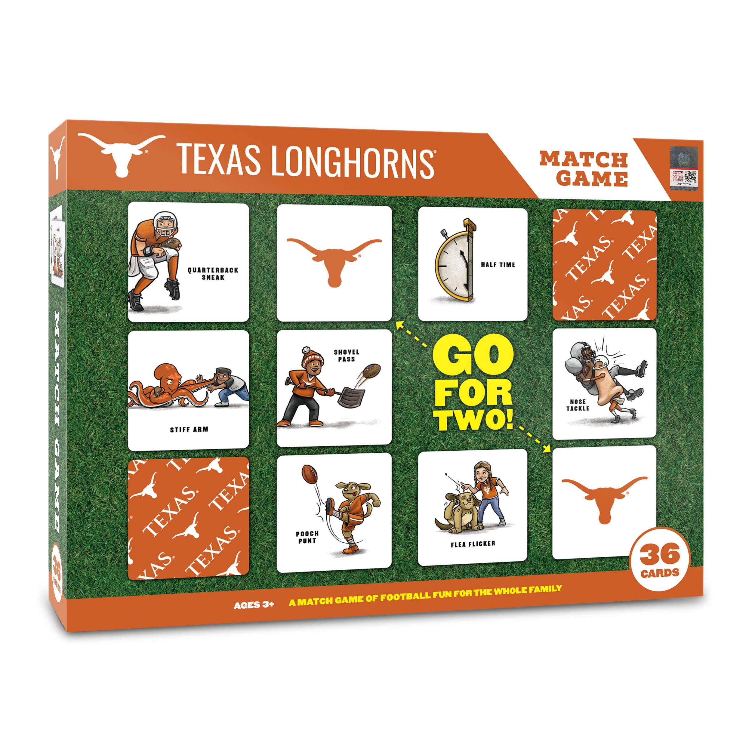 YouTheFan NCAA Texas Longhorns Licensed Memory Match Game - Sports Collectibles, Sports Memorabilia, Sports Fan Shop, Sports Gifts