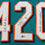 Framed Autographed/Signed Ricky Williams 35x39 Smoke Weed Everyday Puff Puff Run #420 Inscribed Miami Teal Football Jersey Beckett BAS COA