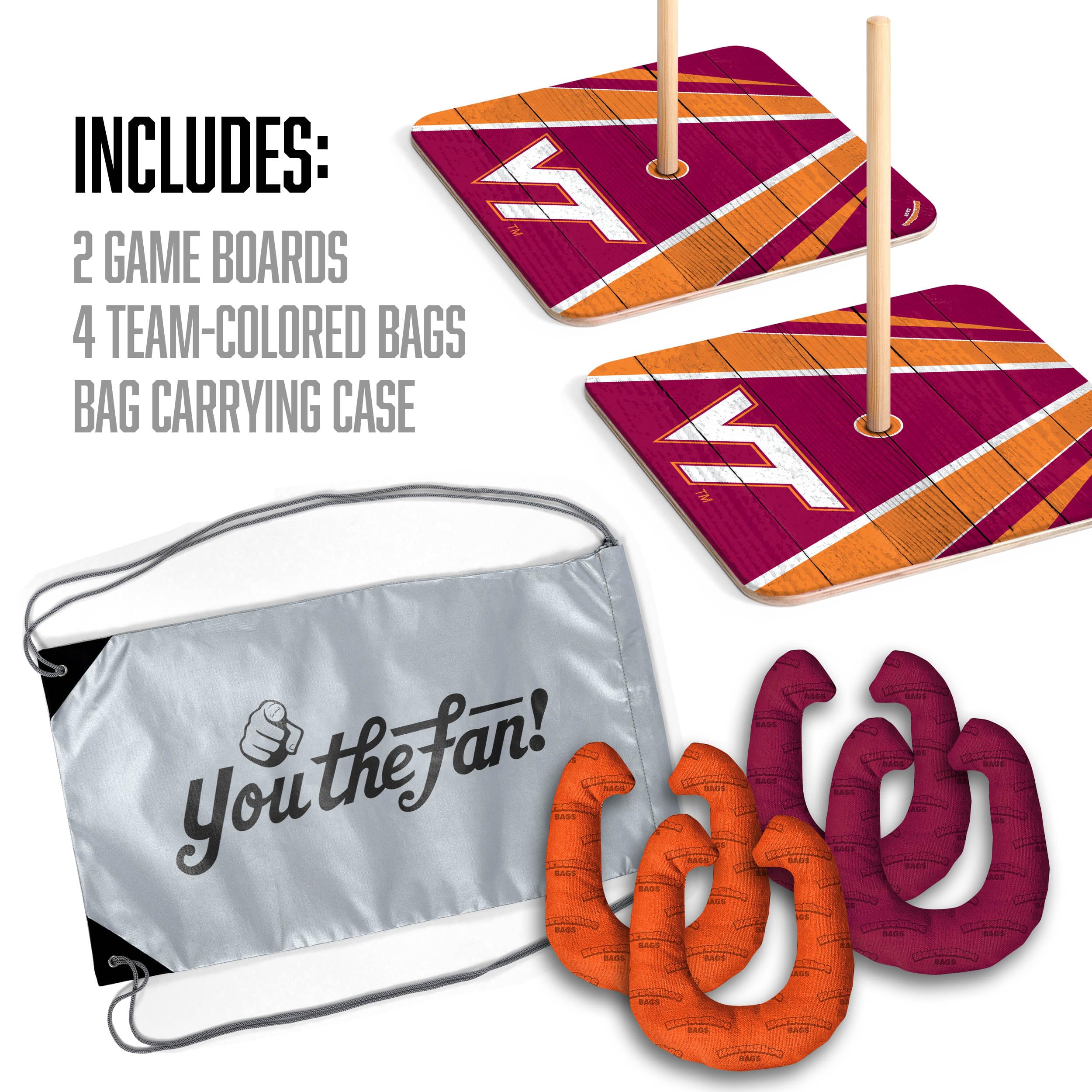 YouTheFan NCAA Virginia Tech Hokies Horseshoe Bags - Sports Collectibles, Sports Memorabilia, Sports Fan Shop, Sports Gifts