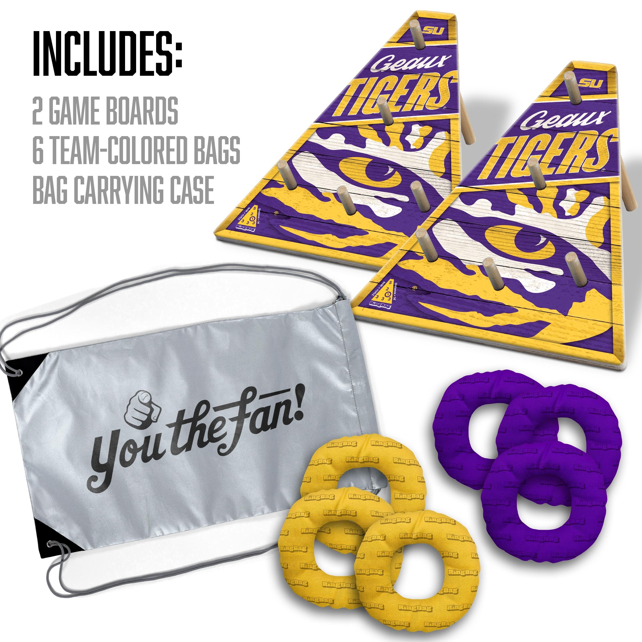 YouTheFan NCAA LSU Tigers RingBag - Sports Collectibles, Sports Memorabilia, Sports Fan Shop, Sports Gifts