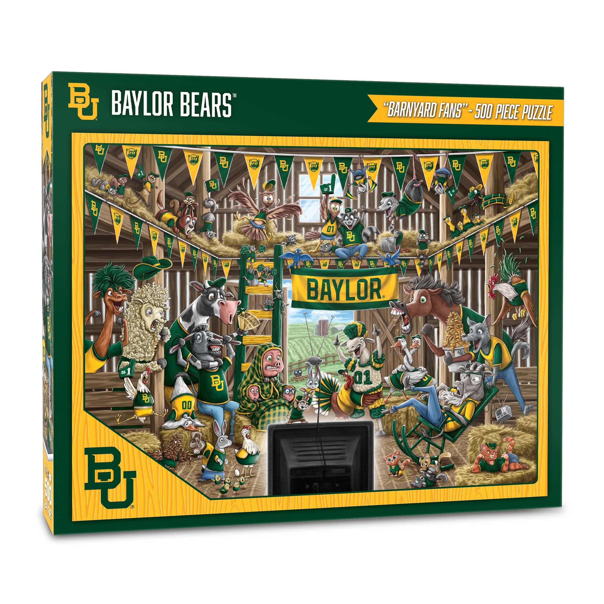 YouTheFan NCAA Baylor Bears Barnyard Fans 500pc Puzzle - Sports Gifts, Sports Memorabilia, Sports Collectibles, Fan Shop