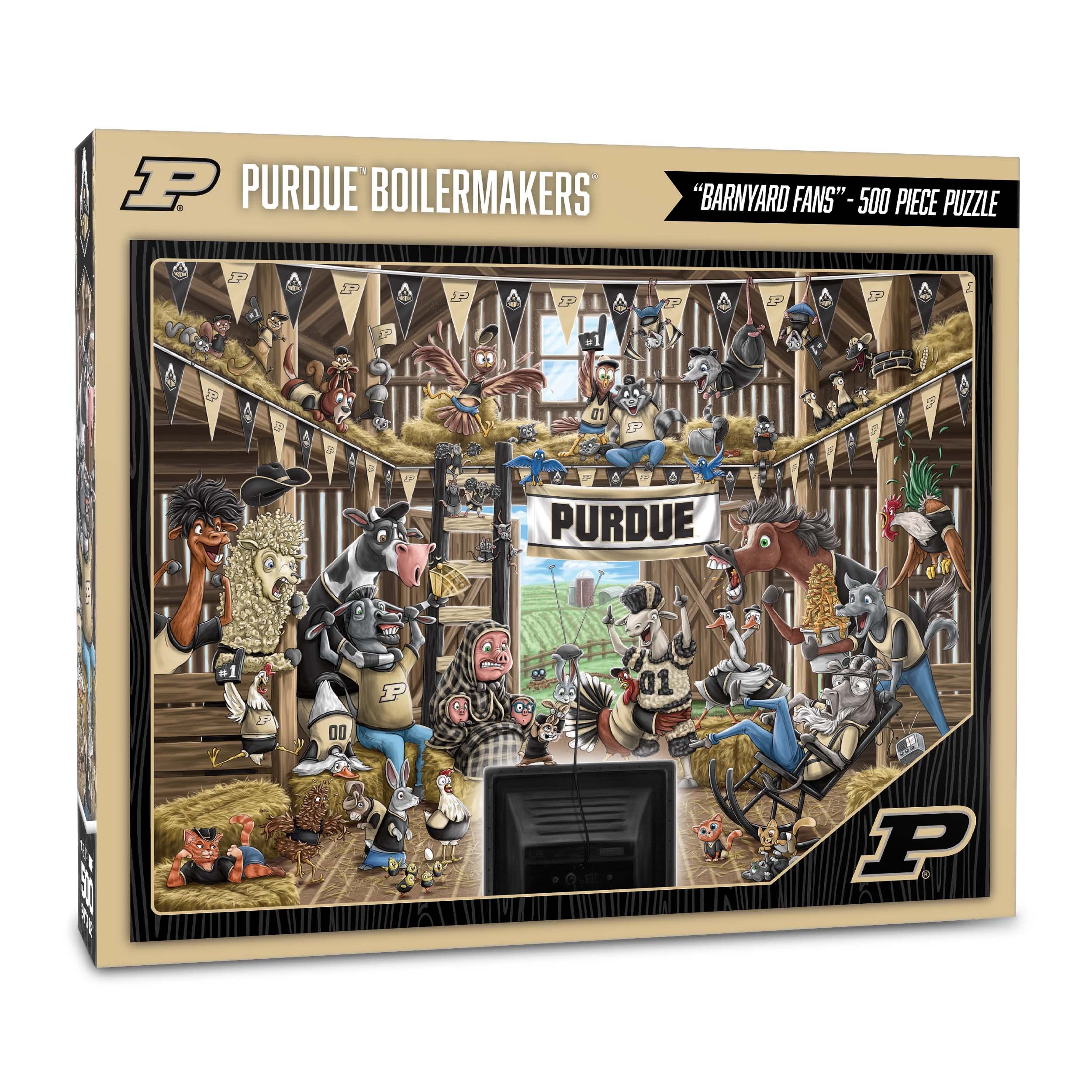 YouTheFan NCAA Purdue Boilermakers Barnyard Fans 500pc Puzzle - Sports Collectibles, Sports Memorabilia, Sports Fan Shop, Sports Gifts