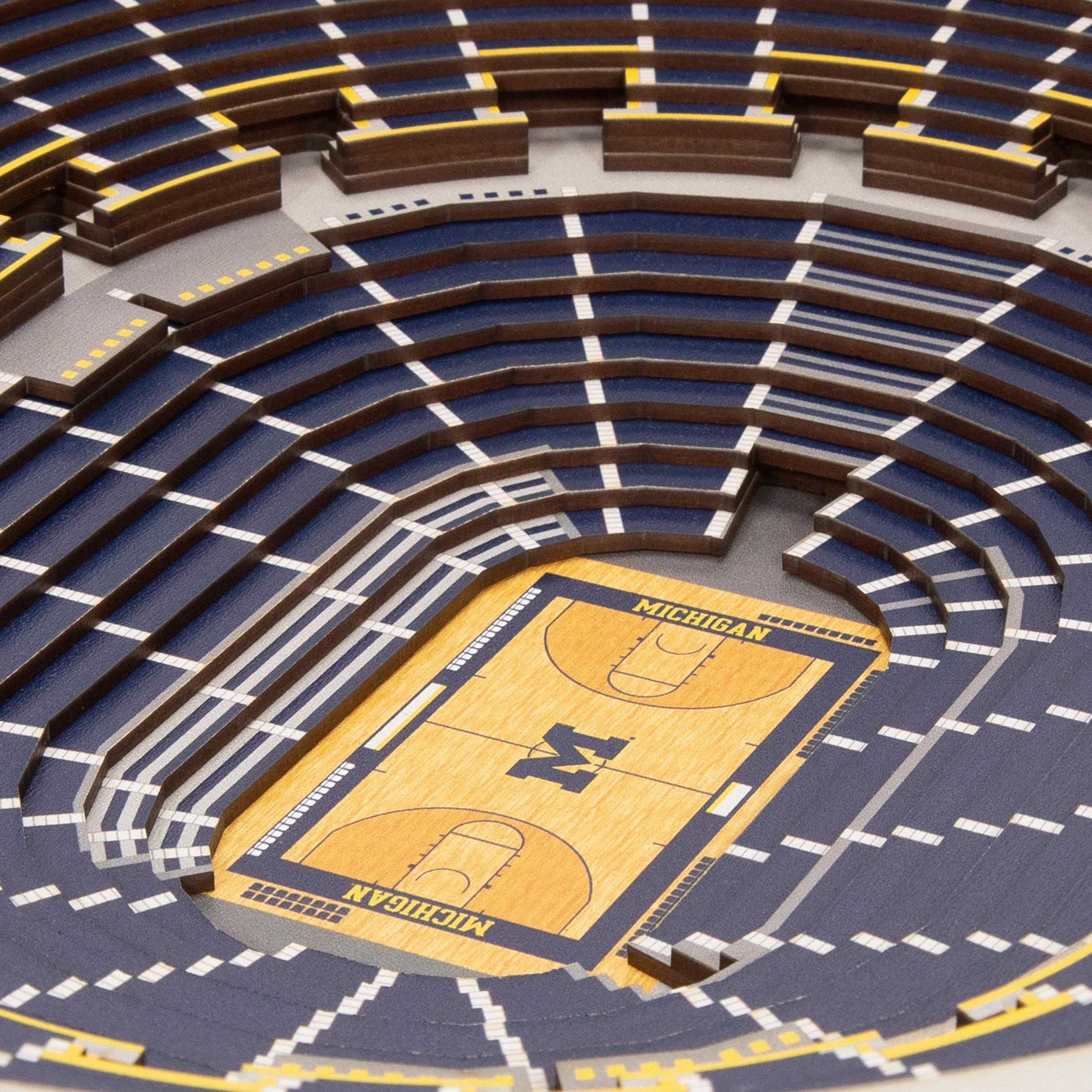 YouTheFan NCAA Michigan Wolverines 25-Layer StadiumViews 3D Wall Art - Crisler Center - Sports Collectibles, Sports Memorabilia, Sports Fan Shop, Sports Gifts