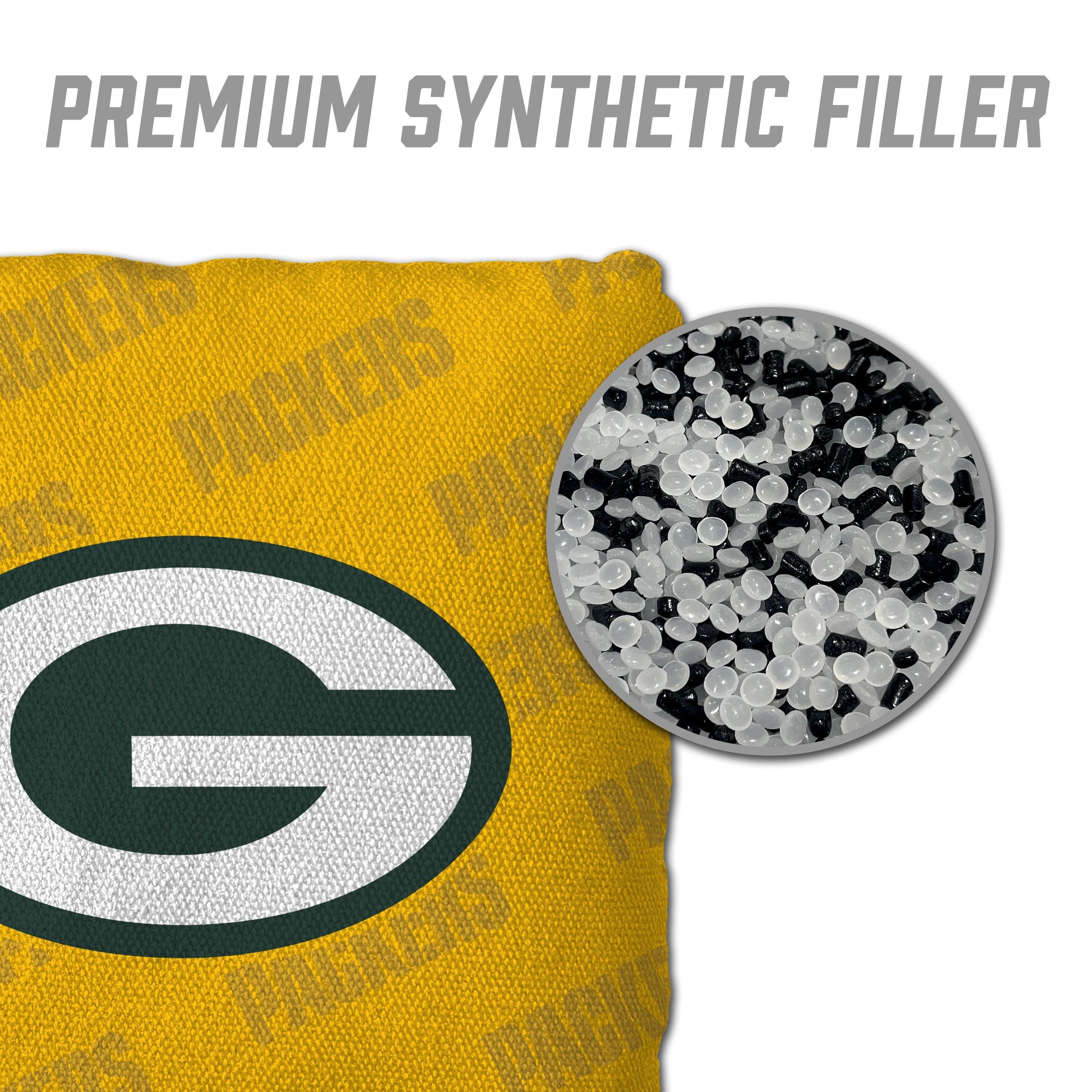 YouTheFan NFL Green Bay Packers Cornhole Bags - 4PK - Yellow - Sports Collectibles, Sports Memorabilia, Sports Fan Shop, Sports Gifts