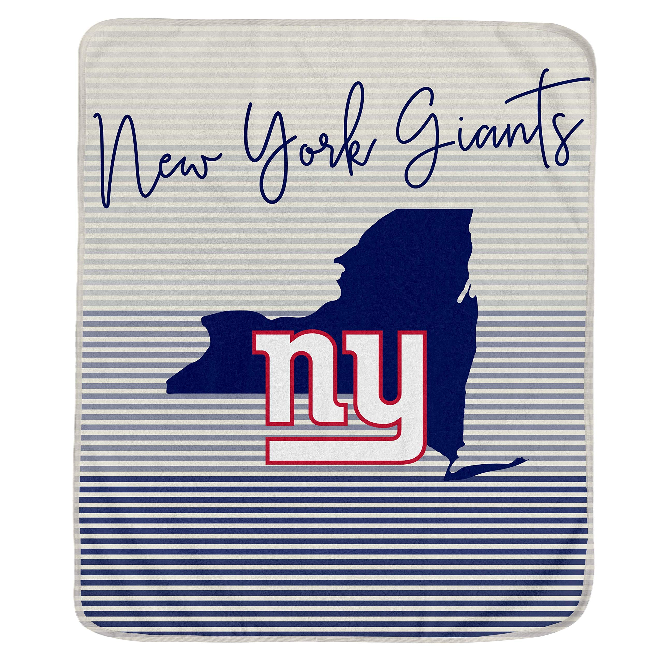 Pegasus Sports NFL Ultra Fleece State Stripe Blanket- New York Giants, Team Color, 60x70 - Sports Gifts, Sports Memorabilia, Sports Collectibles, Fan Shop