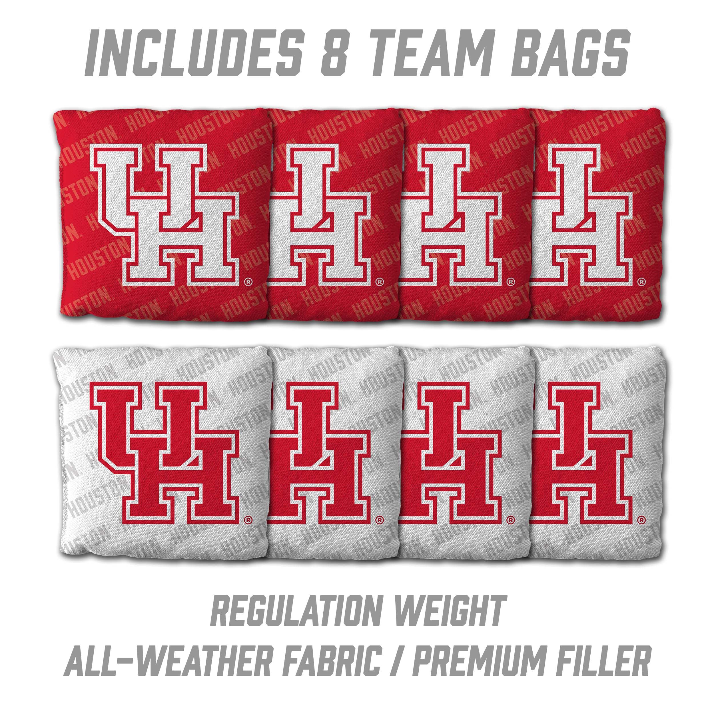 YouTheFan NCAA Houston Cougars 2’ x 4’ Professional Wood Cornhole Game with Logo Bags - Sports Collectibles, Sports Memorabilia, Sports Fan Shop, Sports Gifts