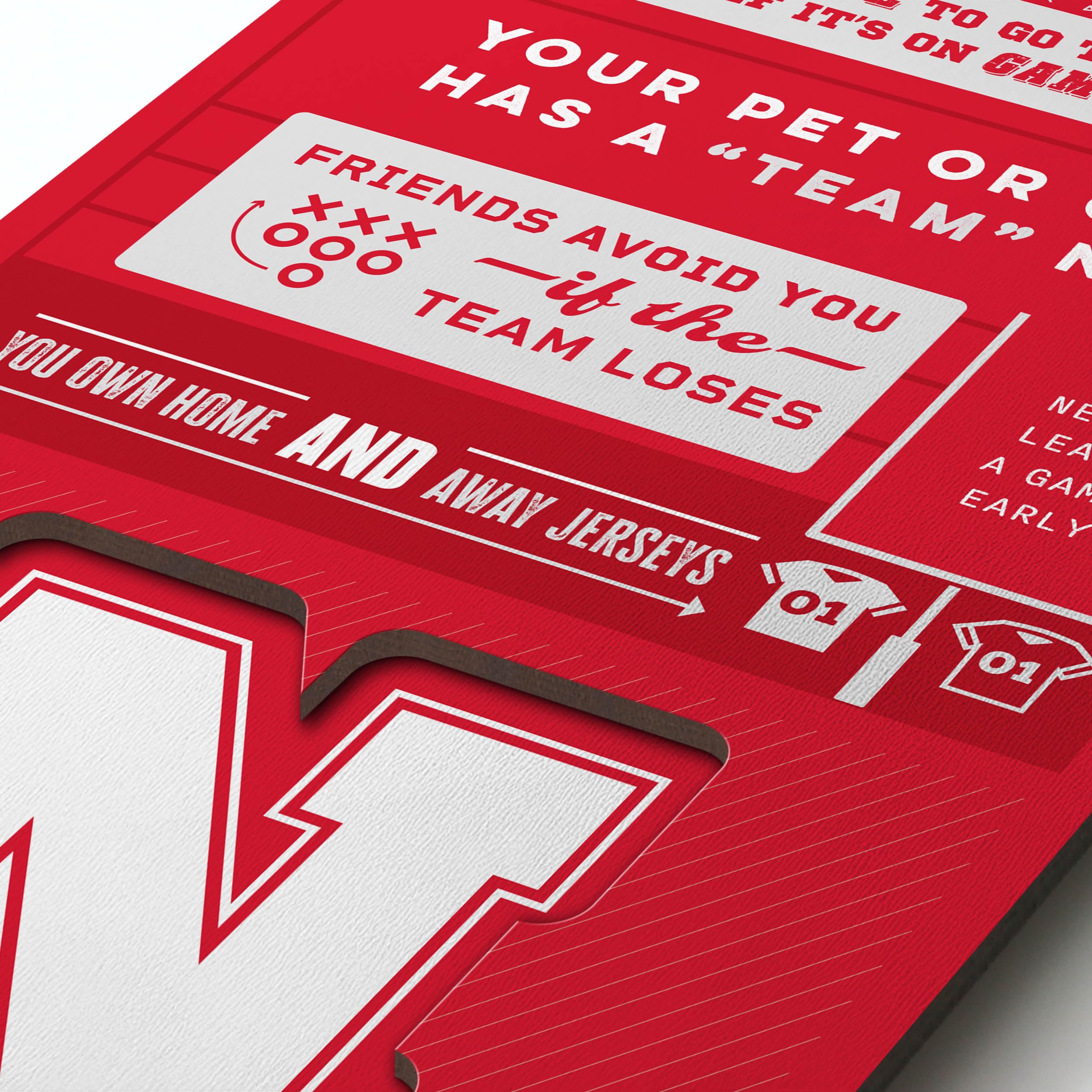 YouTheFan Officially-licensed NCAA Nebraska Cornhuskers 6x19 Top 10 Signs Banner - humorous descriptions - fun sports fan phrases, original design, indoor team wall decor fan gift - Sports Collectibles, Sports Memorabilia, Sports Fan Shop, Sports Gifts