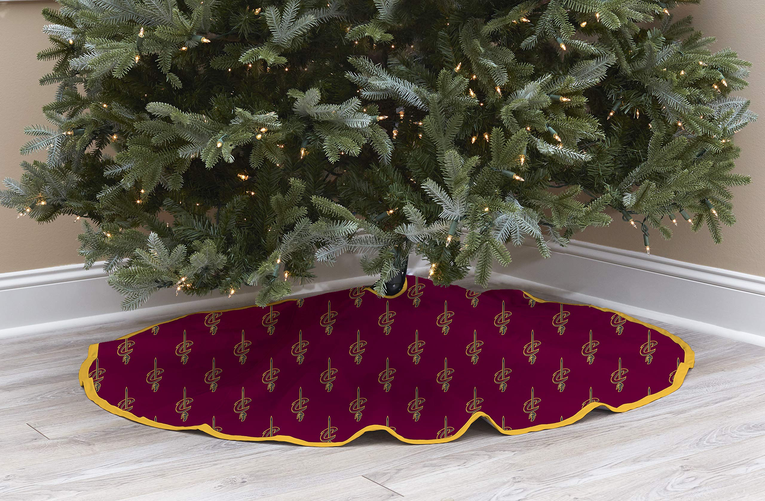 Pegasus Sports NBA Microplush Logo Christmas Tree Skirt, 52", Cleveland Cavaliers - Sports Gifts, Sports Memorabilia, Sports Collectibles, Fan Shop