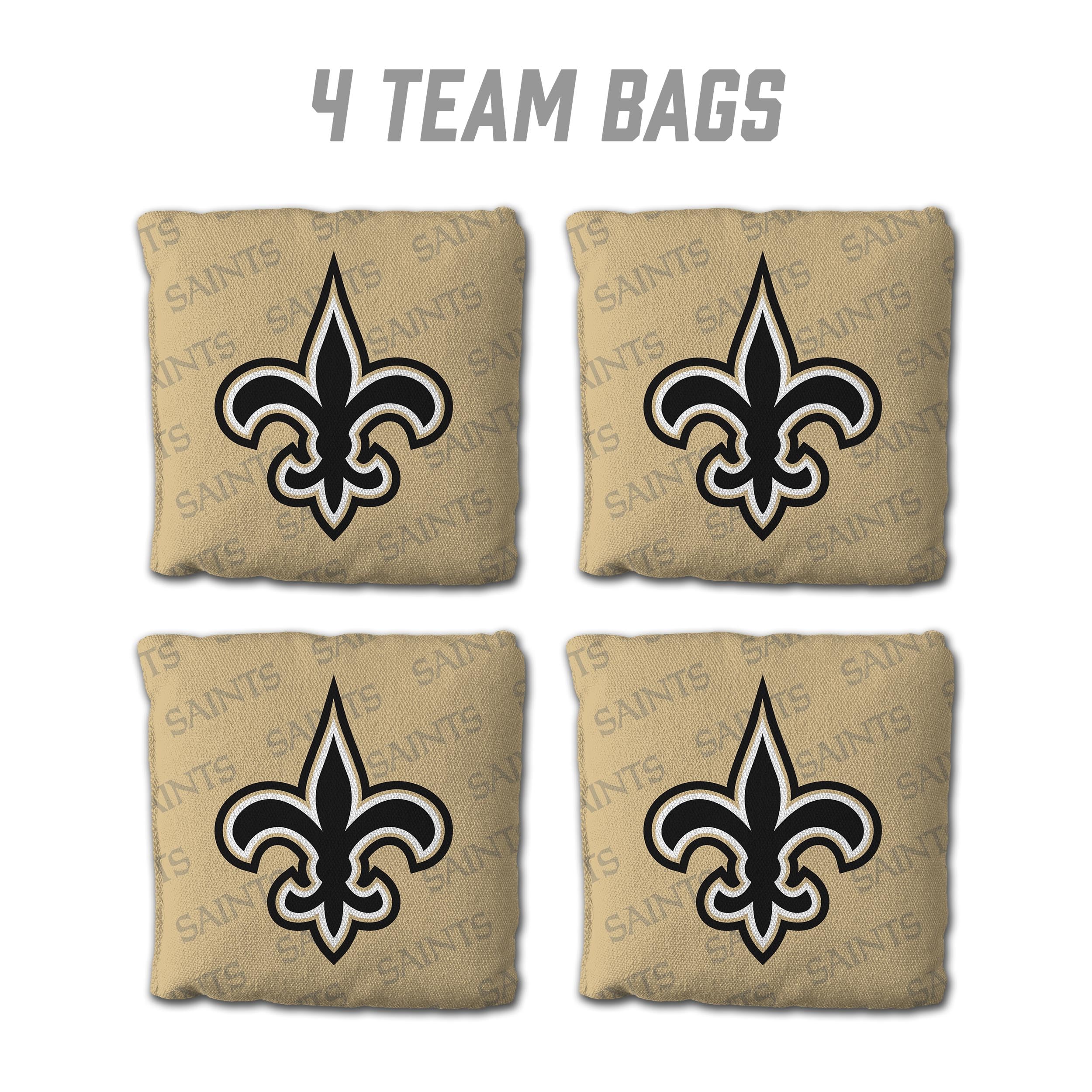 YouTheFan NFL New Orleans Saints Cornhole Bags - 4PK - Gold - Sports Collectibles, Sports Memorabilia, Sports Fan Shop, Sports Gifts