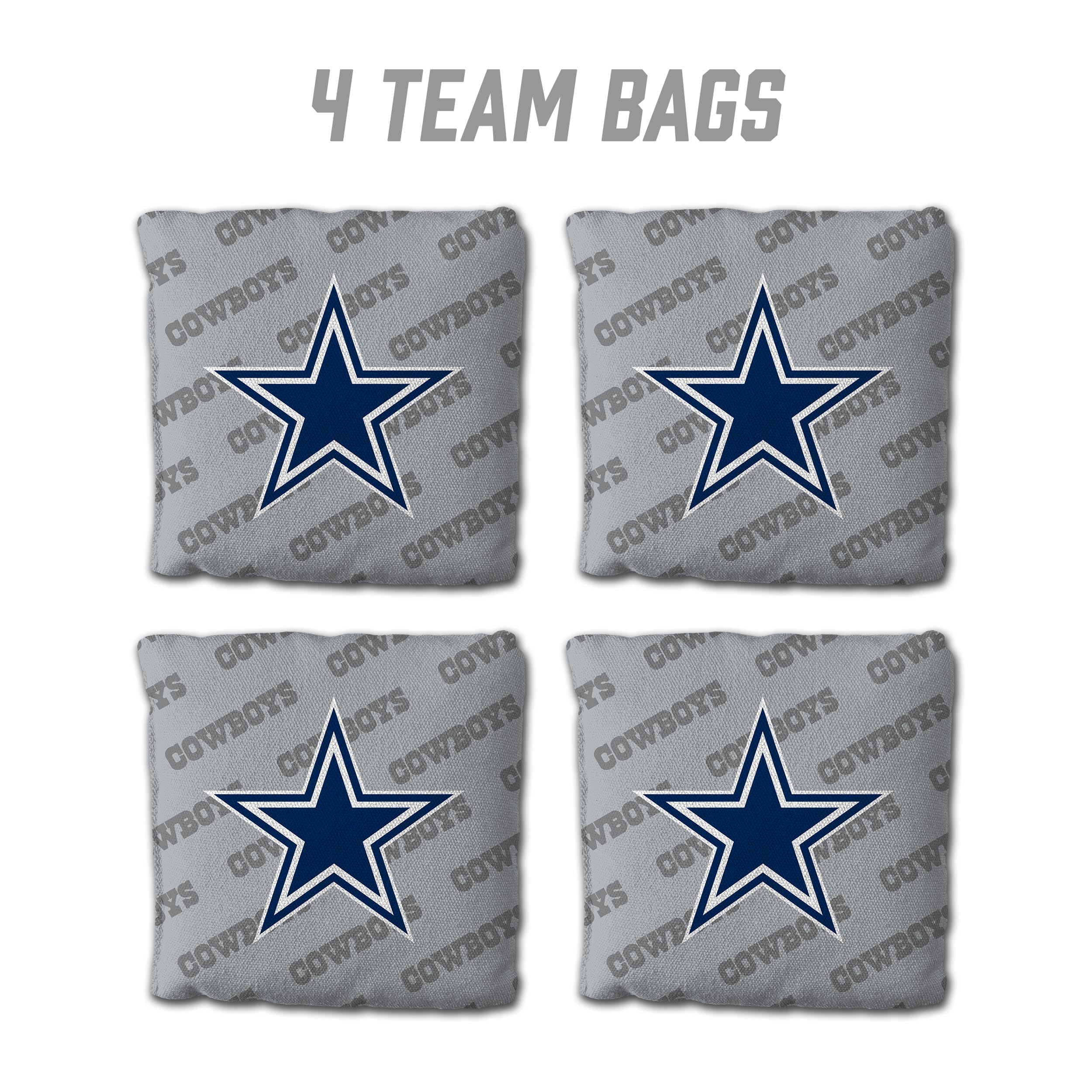 YouTheFan NFL Dallas Cowboys Cornhole Bags - 4PK - Grey - Sports Collectibles, Sports Memorabilia, Sports Fan Shop, Sports Gifts