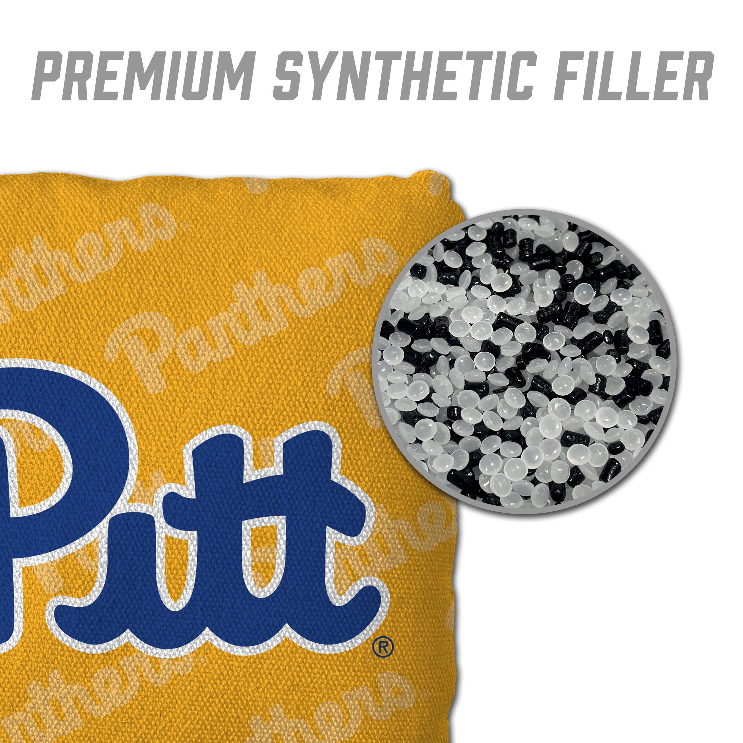 YouTheFan NCAA Pittsburgh Panthers Cornhole Bags - 4PK - Yellow - Sports Collectibles, Sports Memorabilia, Sports Fan Shop, Sports Gifts
