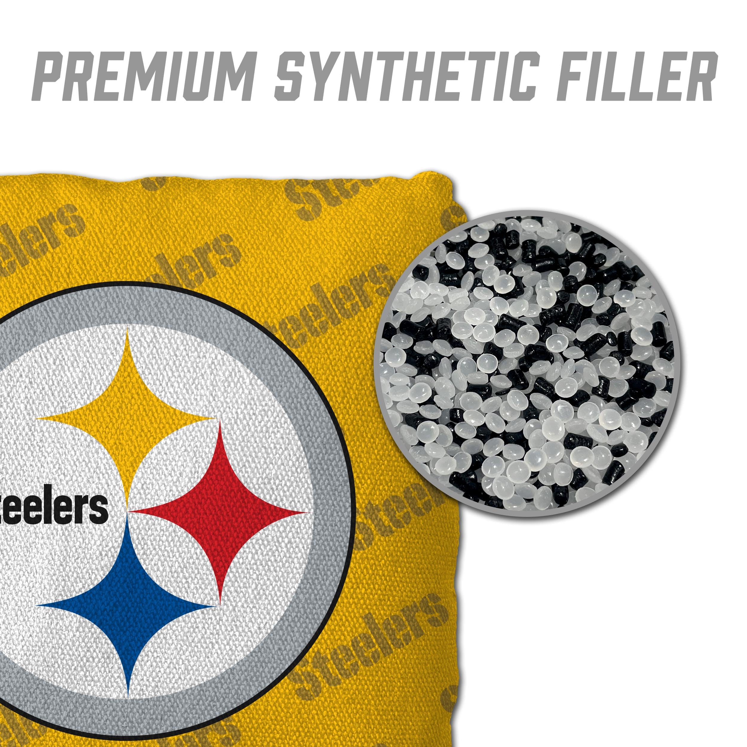 YouTheFan NFL Pittsburgh Steelers Cornhole Bags - 4PK - Yellow - Sports Collectibles, Sports Memorabilia, Sports Fan Shop, Sports Gifts