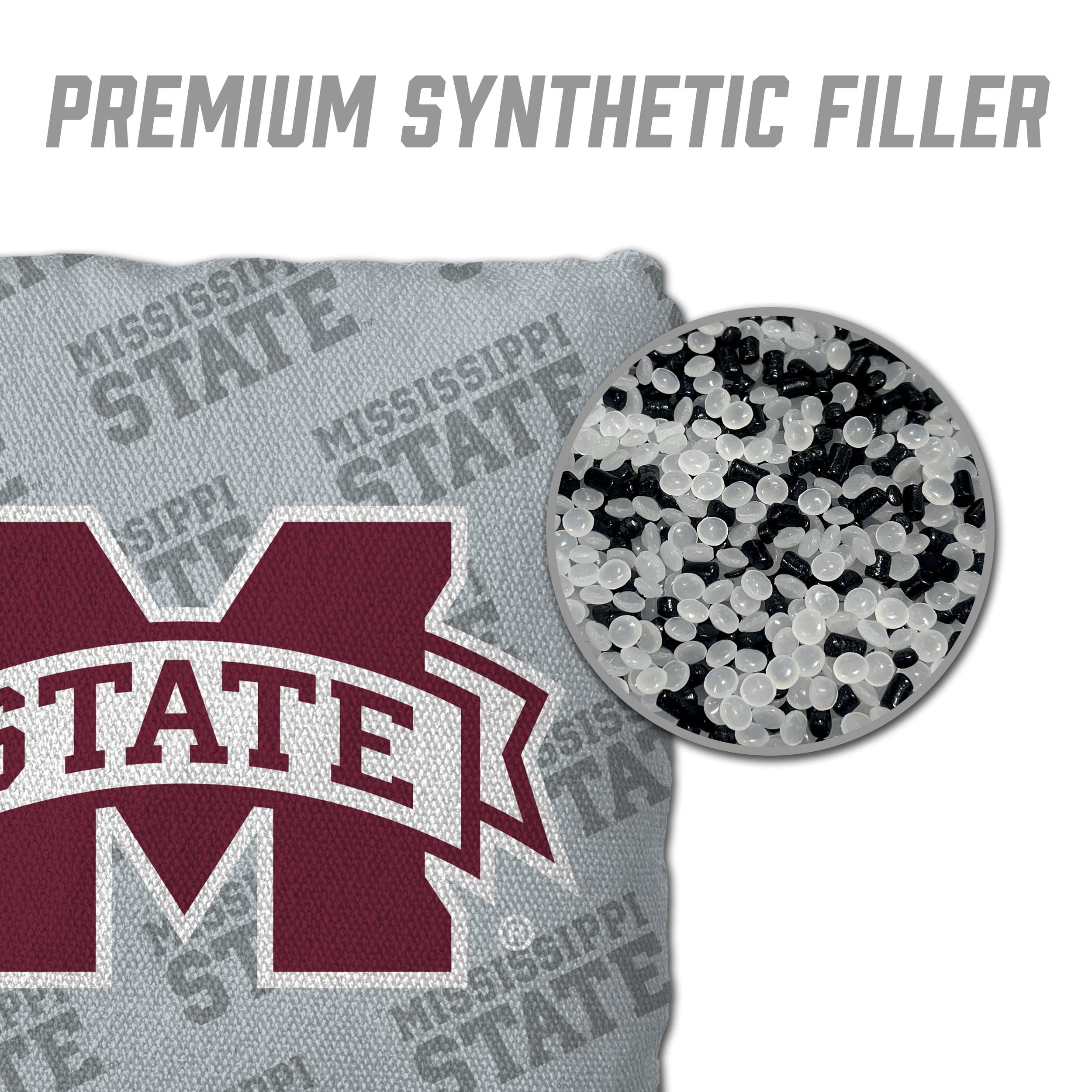 YouTheFan NCAA Mississippi State Bulldogs Cornhole Bags - 4PK - Grey - Sports Collectibles, Sports Memorabilia, Sports Fan Shop, Sports Gifts