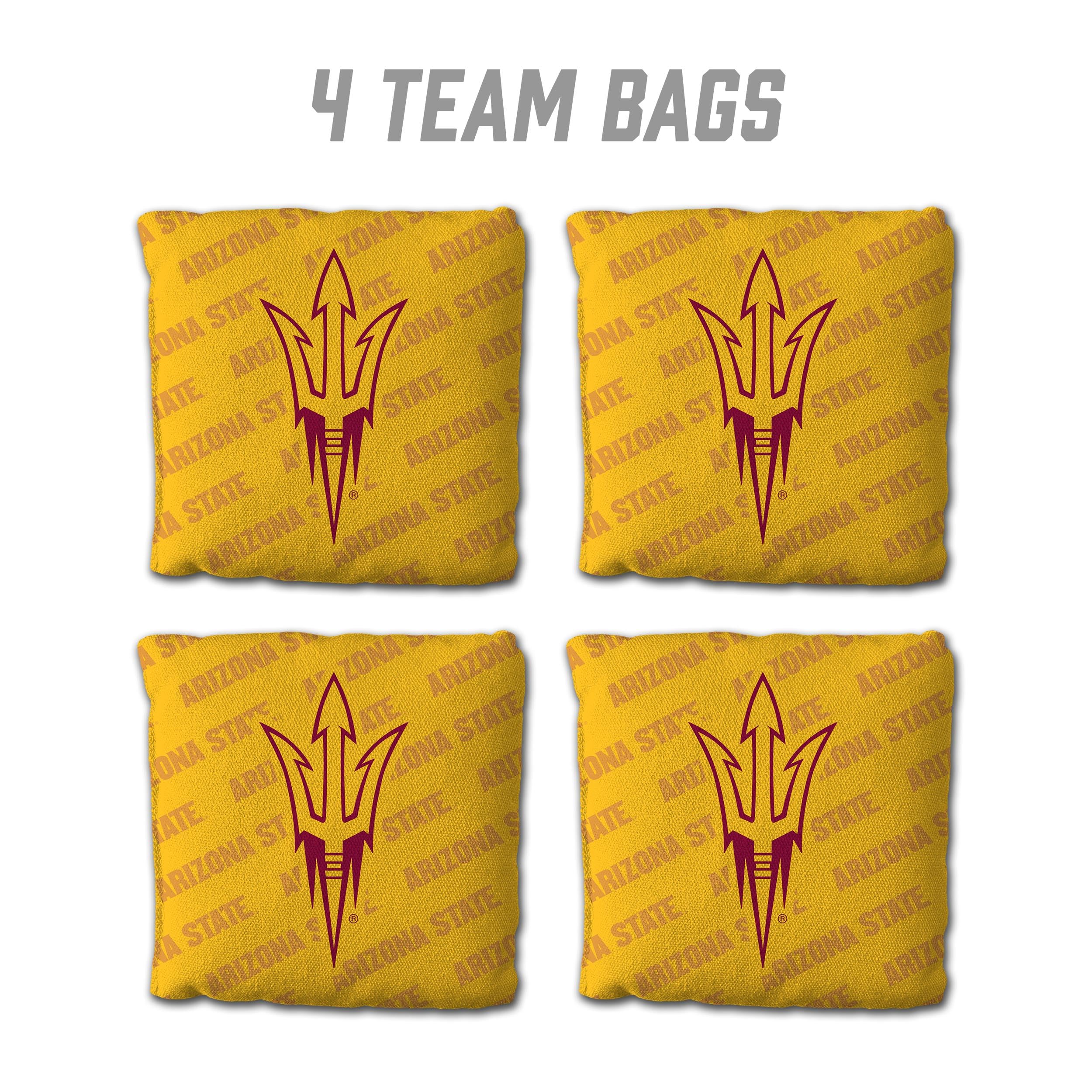 YouTheFan NCAA Arizona State Sun Devils Cornhole Bags - 4PK - Yellow - Sports Collectibles, Sports Memorabilia, Sports Fan Shop, Sports Gifts